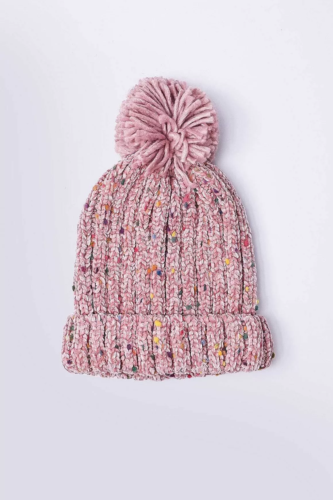 SOUL Accessories Chenille Contrast Beanie In Pink Best