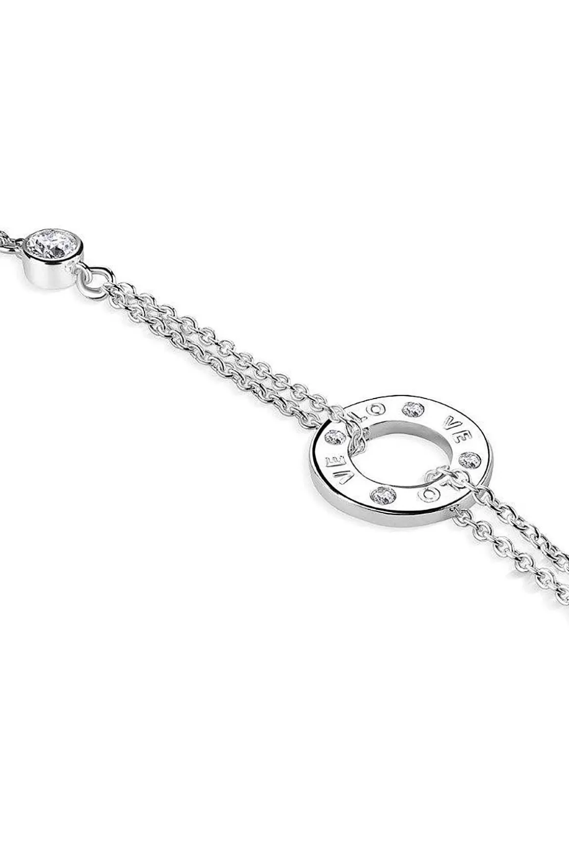 Newbridge Silverware Jewellery Childs Love Bracelet Clear Stones Store