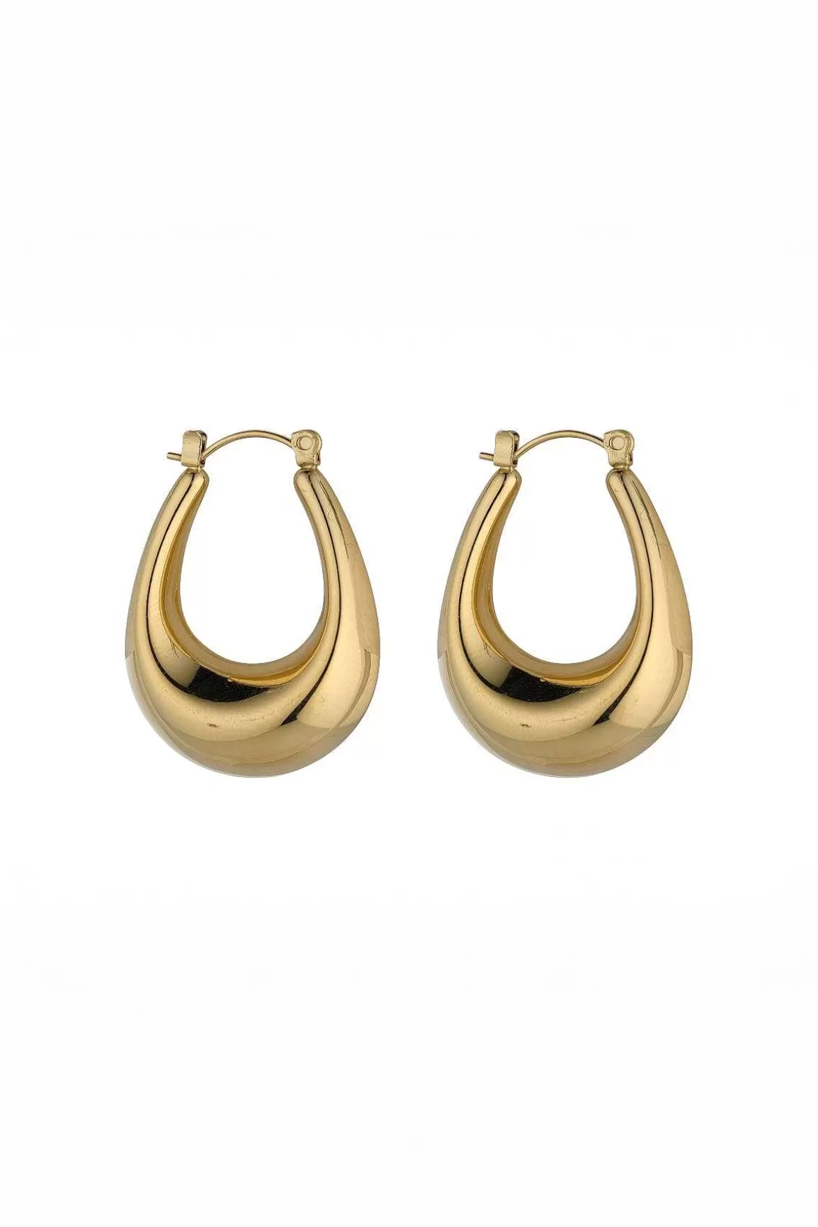 Knight & Day Chunky Gold Oval Hoop Earrings Best Sale