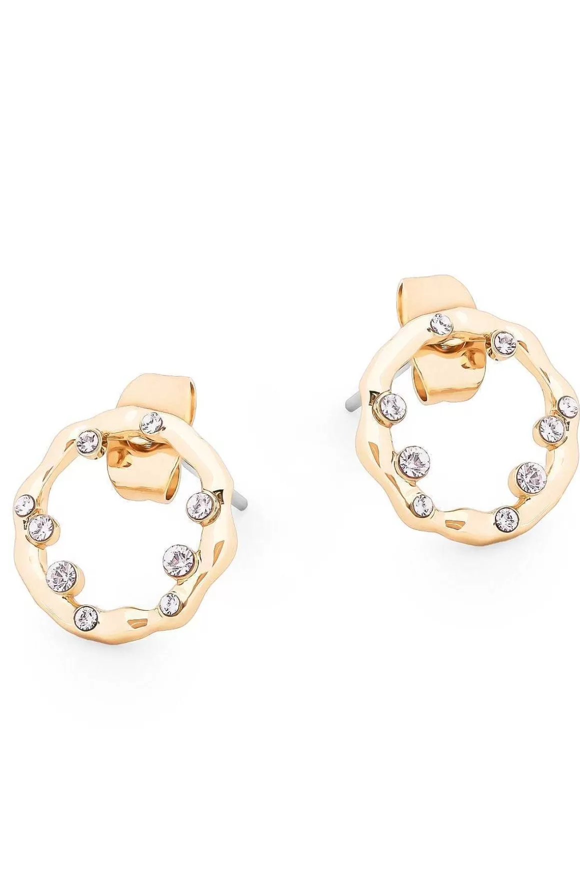 Tipperary Crystal Jewellery Circle Inset Earrings In Gold Store