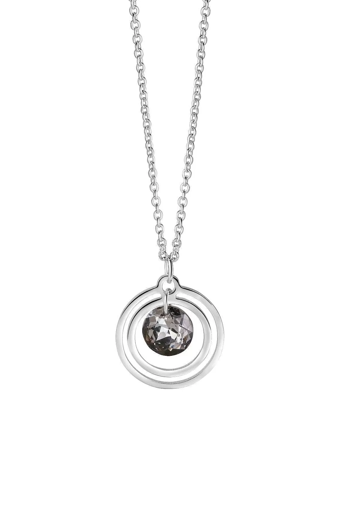 Newbridge Silverware Jewellery Circular Pendant Black Stone Cheap