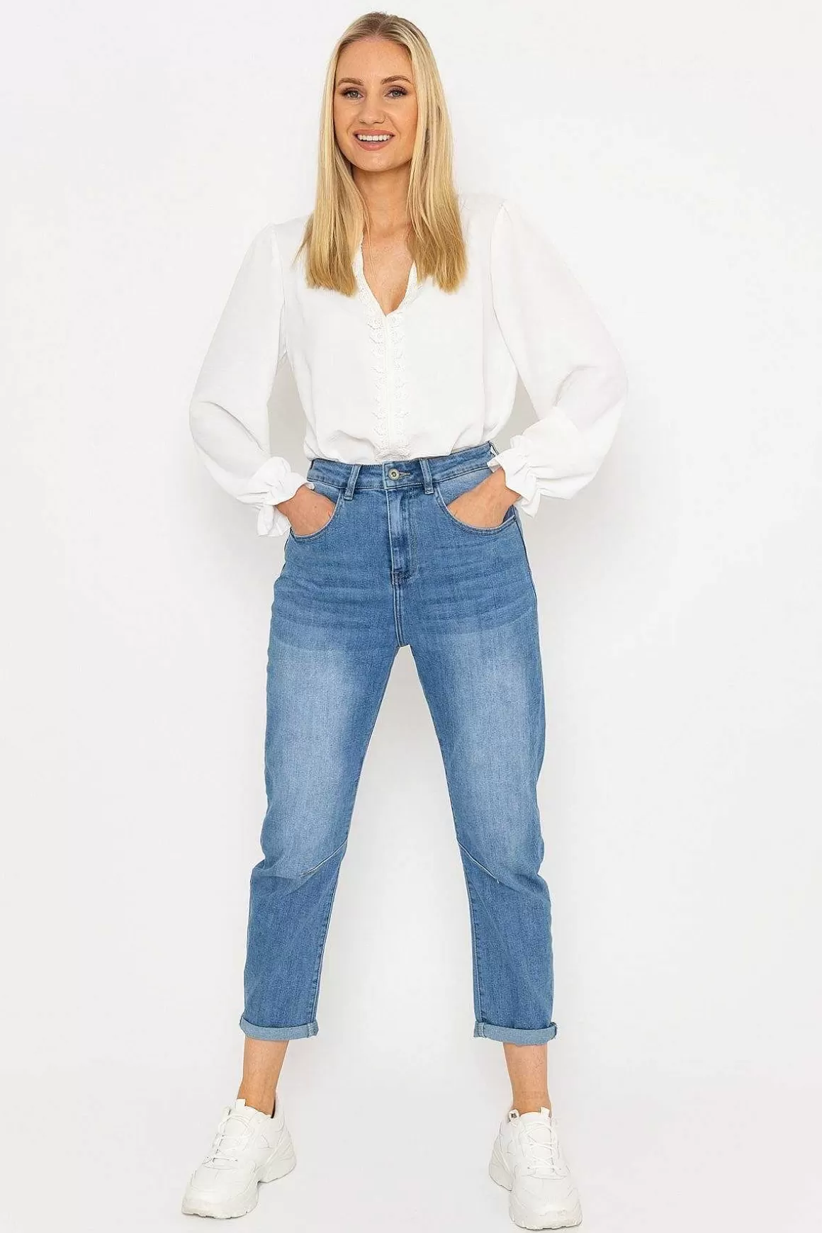 Pala D'oro Classic High Waisted Denim Jeans Sale