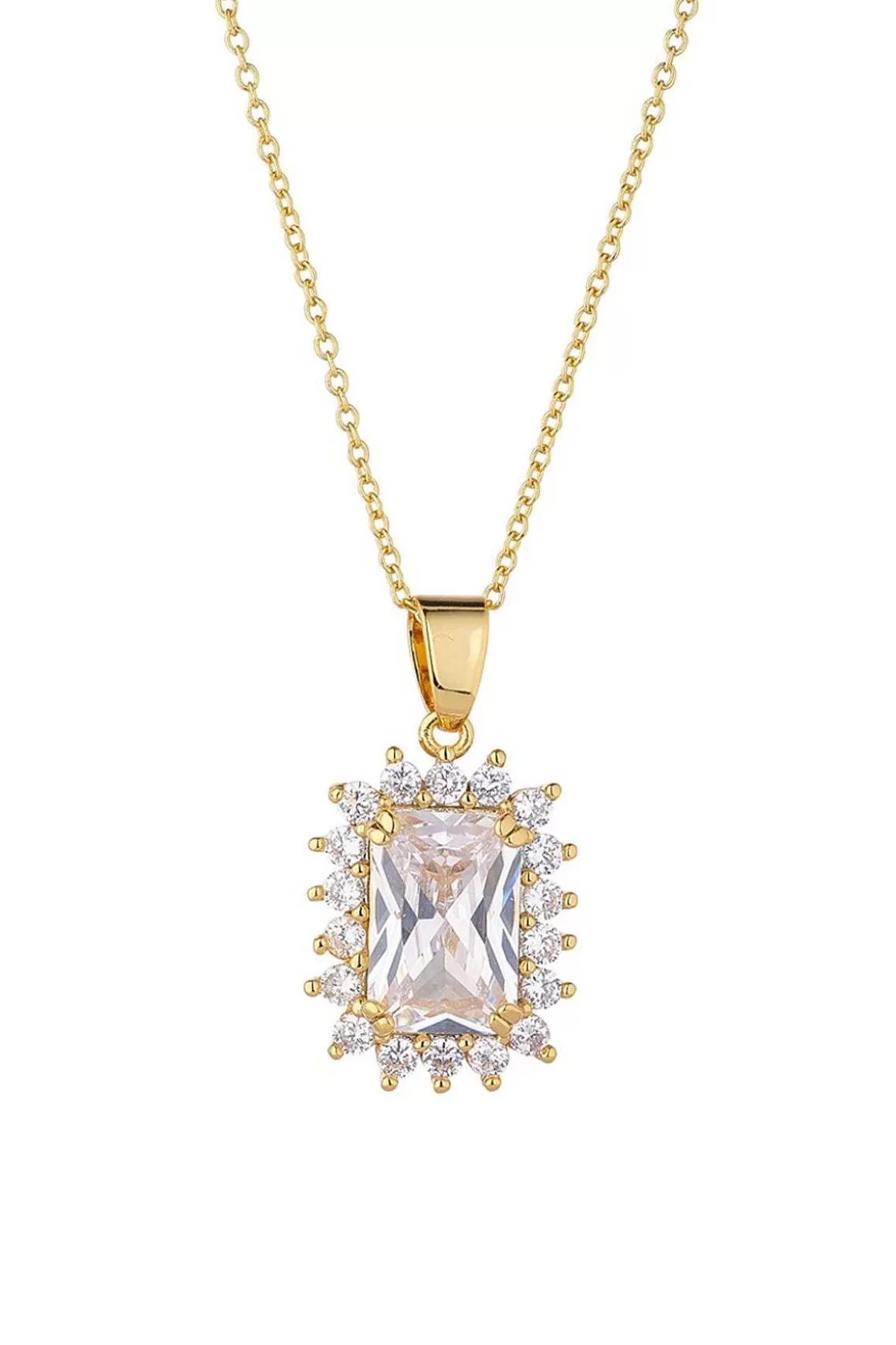 Knight & Day Clear Gold Pendant Cheap