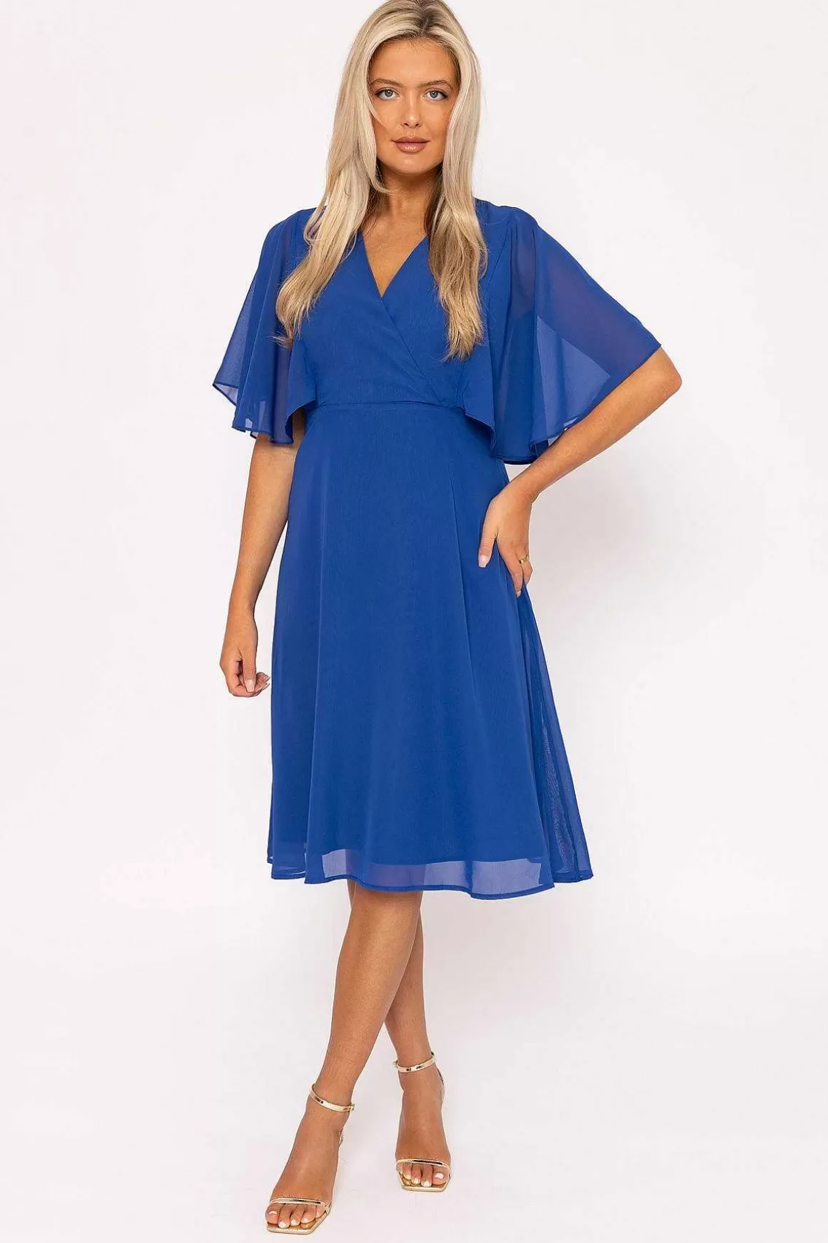 Rowen Avenue Cobalt Angel Sleeve Dress Sale