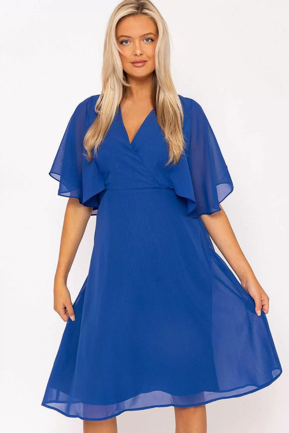 Rowen Avenue Cobalt Angel Sleeve Dress Sale