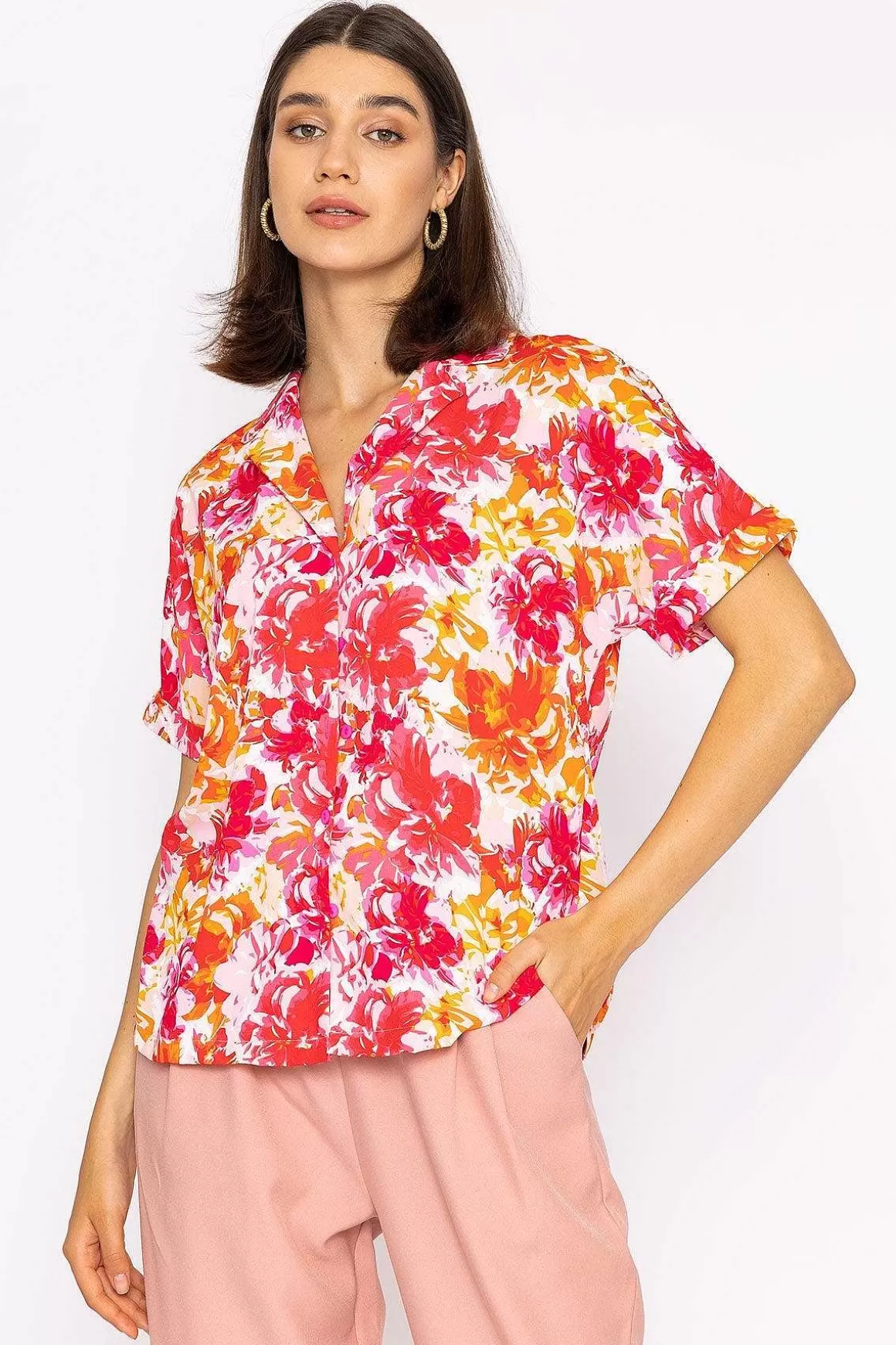 Rowen Avenue Collar Shirt In Floral Print Store