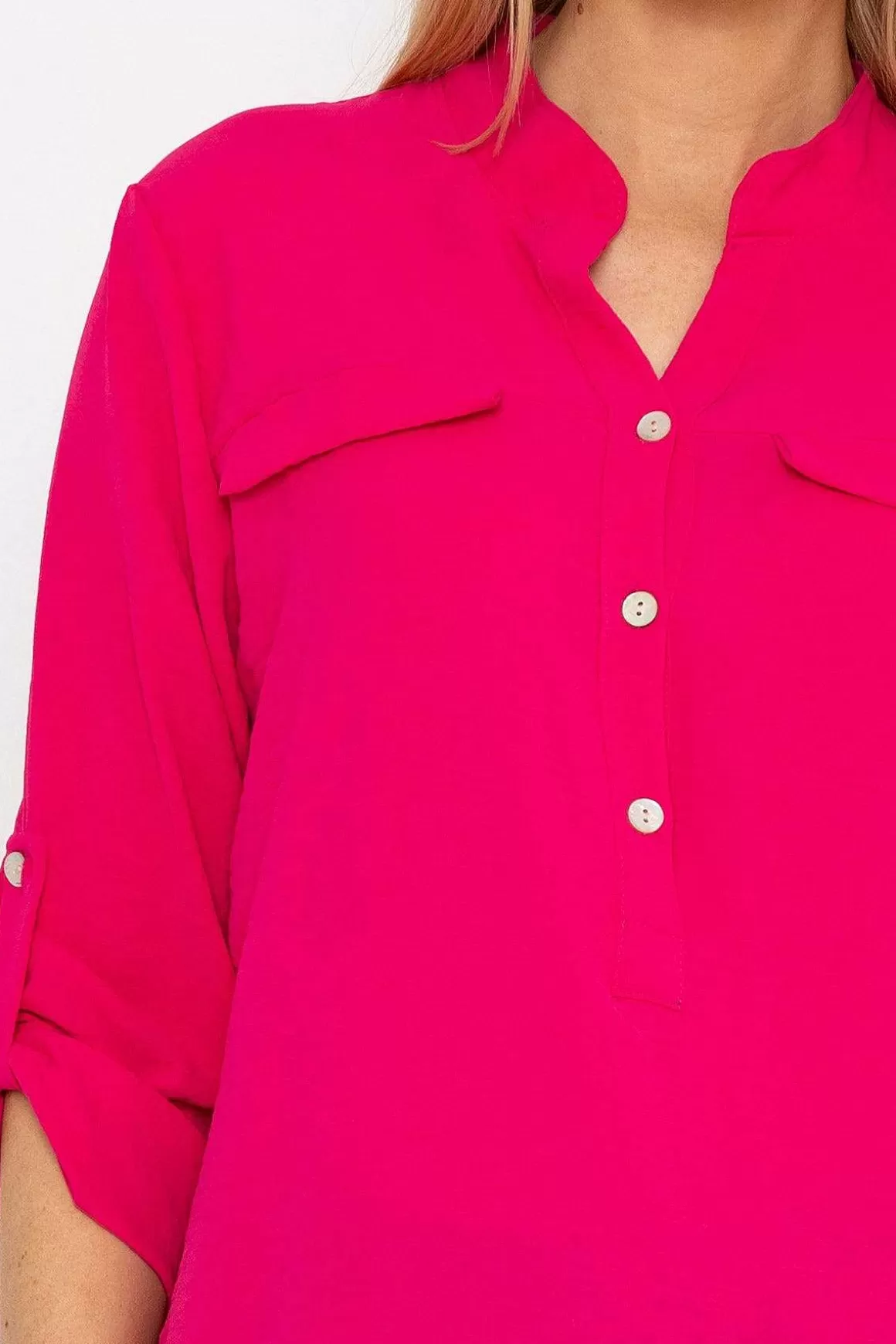 Pala D'oro Collarless Shirt In Pink Best