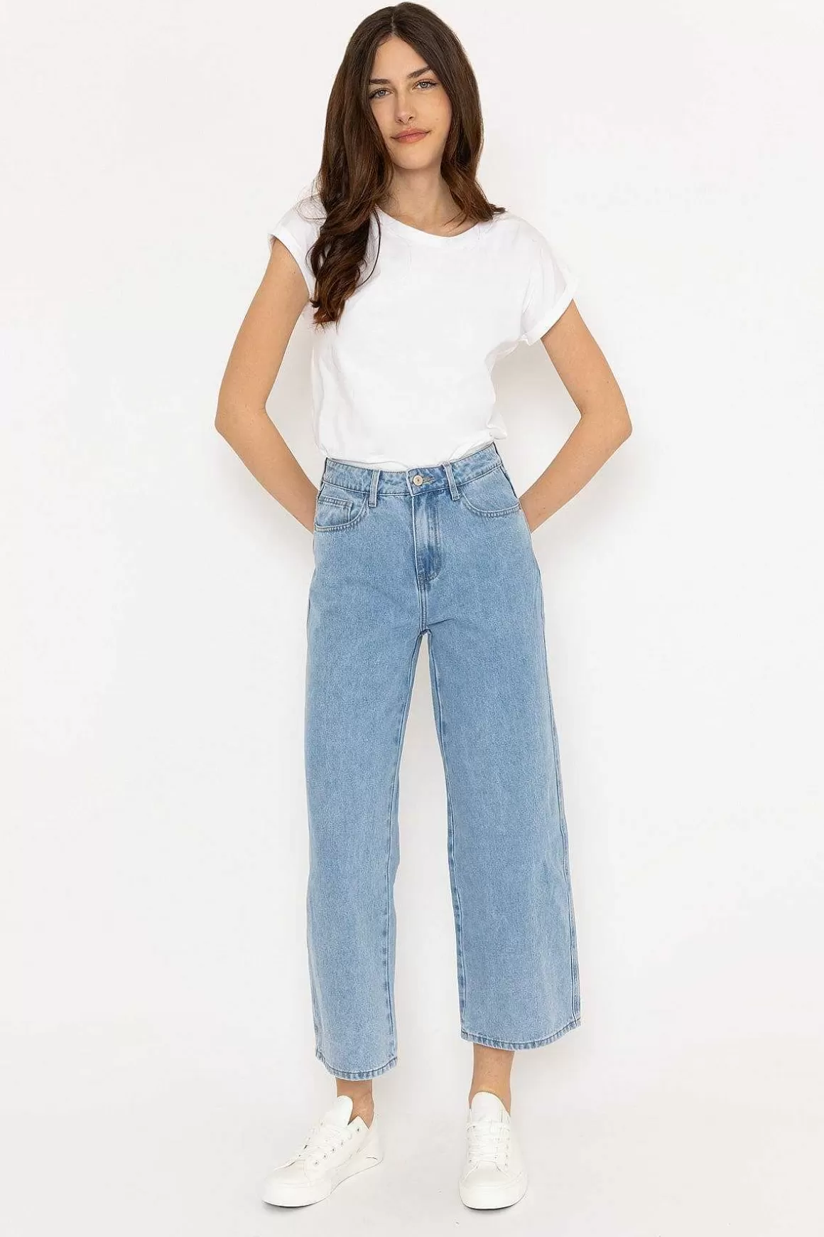 Oraije Colombe Blue Denim Wide Jeans Online