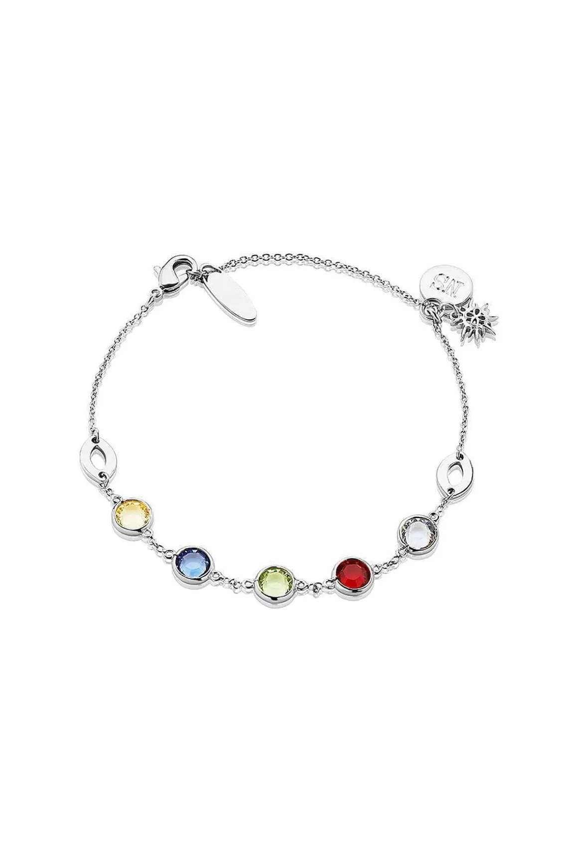 Newbridge Silverware Jewellery Coloured Stone Bracelet In Silver Discount