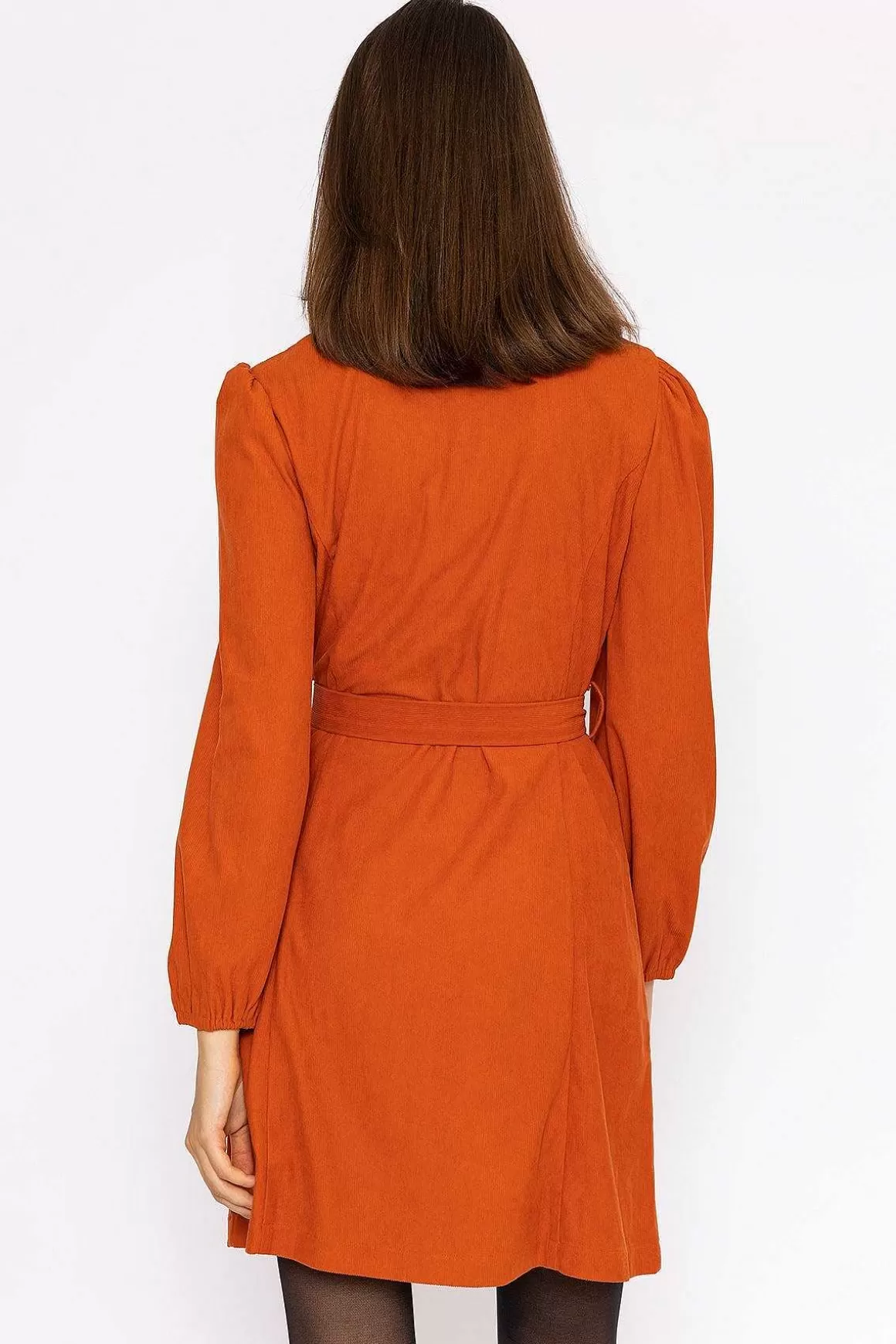 Rowen Avenue Cord Mini Dress In Rust Clearance