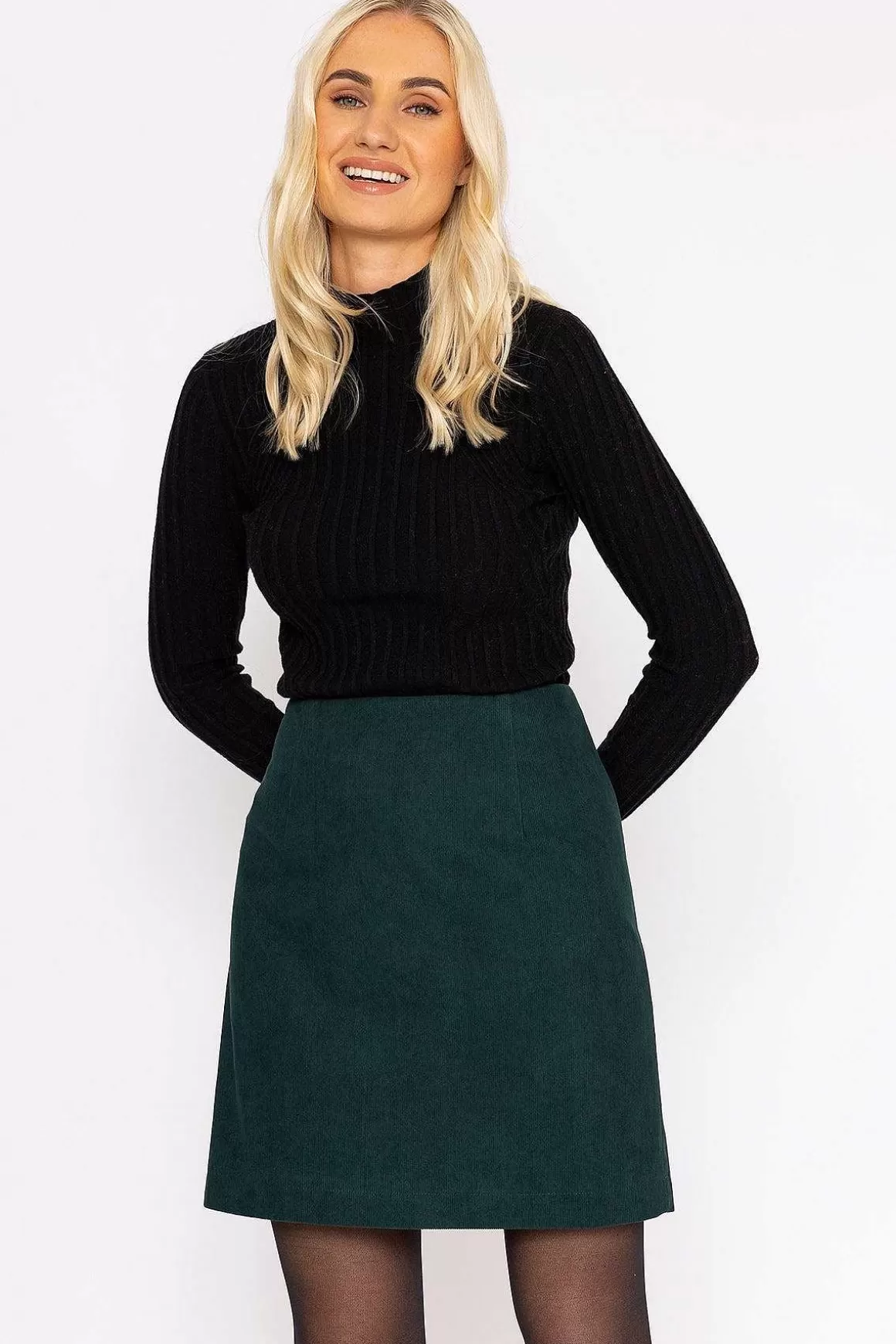 Rowen Avenue Cord Mini Skirt In Green Cheap