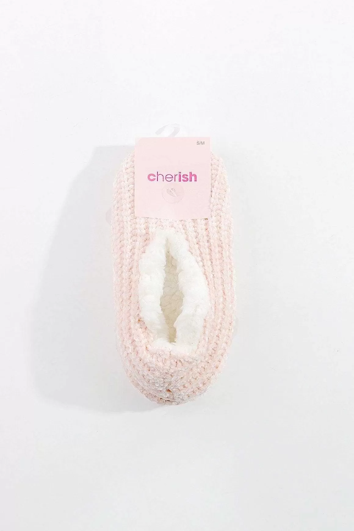 SOUL Accessories Cosy Knit Slipper Sock In Pink Cheap