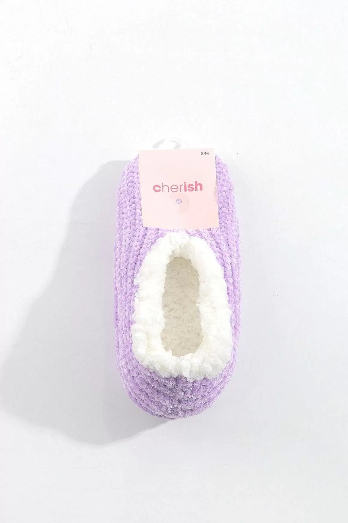 SOUL Accessories Cosy Knit Slipper Socks In Lilac Store