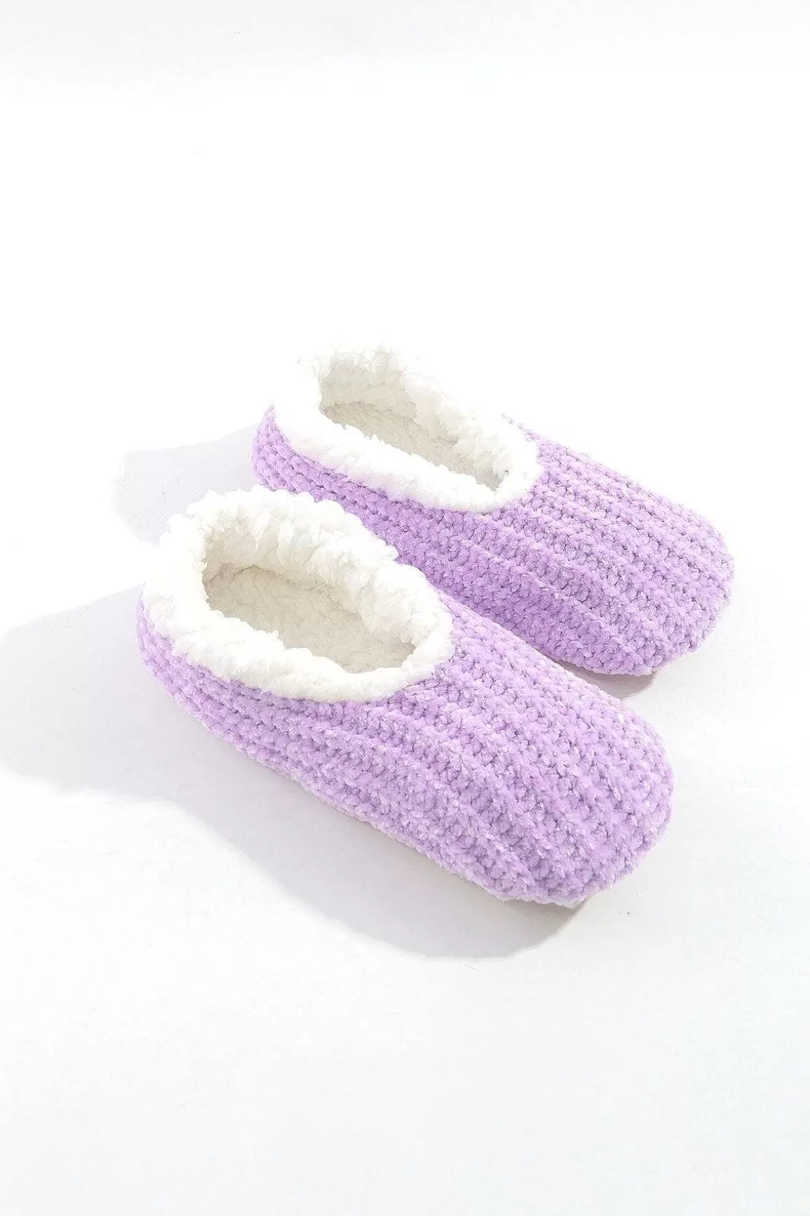 SOUL Accessories Cosy Knit Slipper Socks In Lilac Store