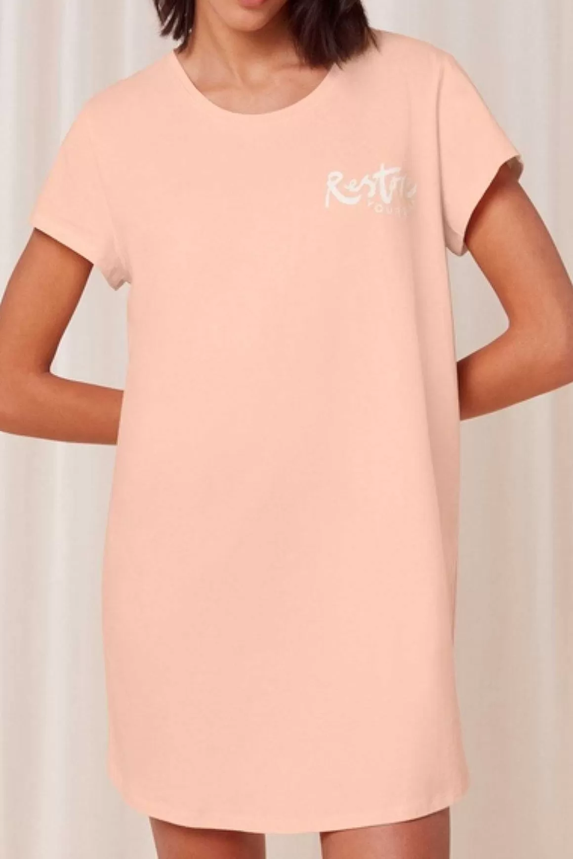 Triumph Cotton Nightdress In Peach Hot