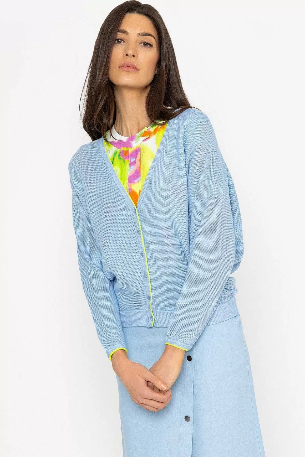 Cks Fashion Cratt Cardigan In Blue Hot