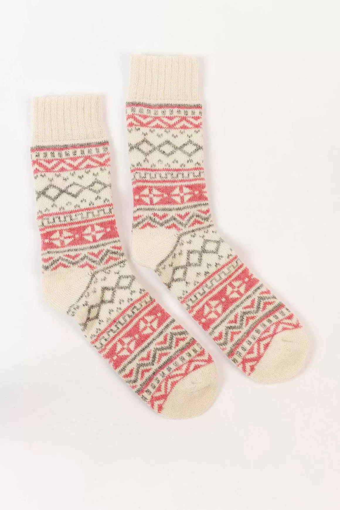 Cherish Accessories Cream Fairisle Cosy Socks In Box Online