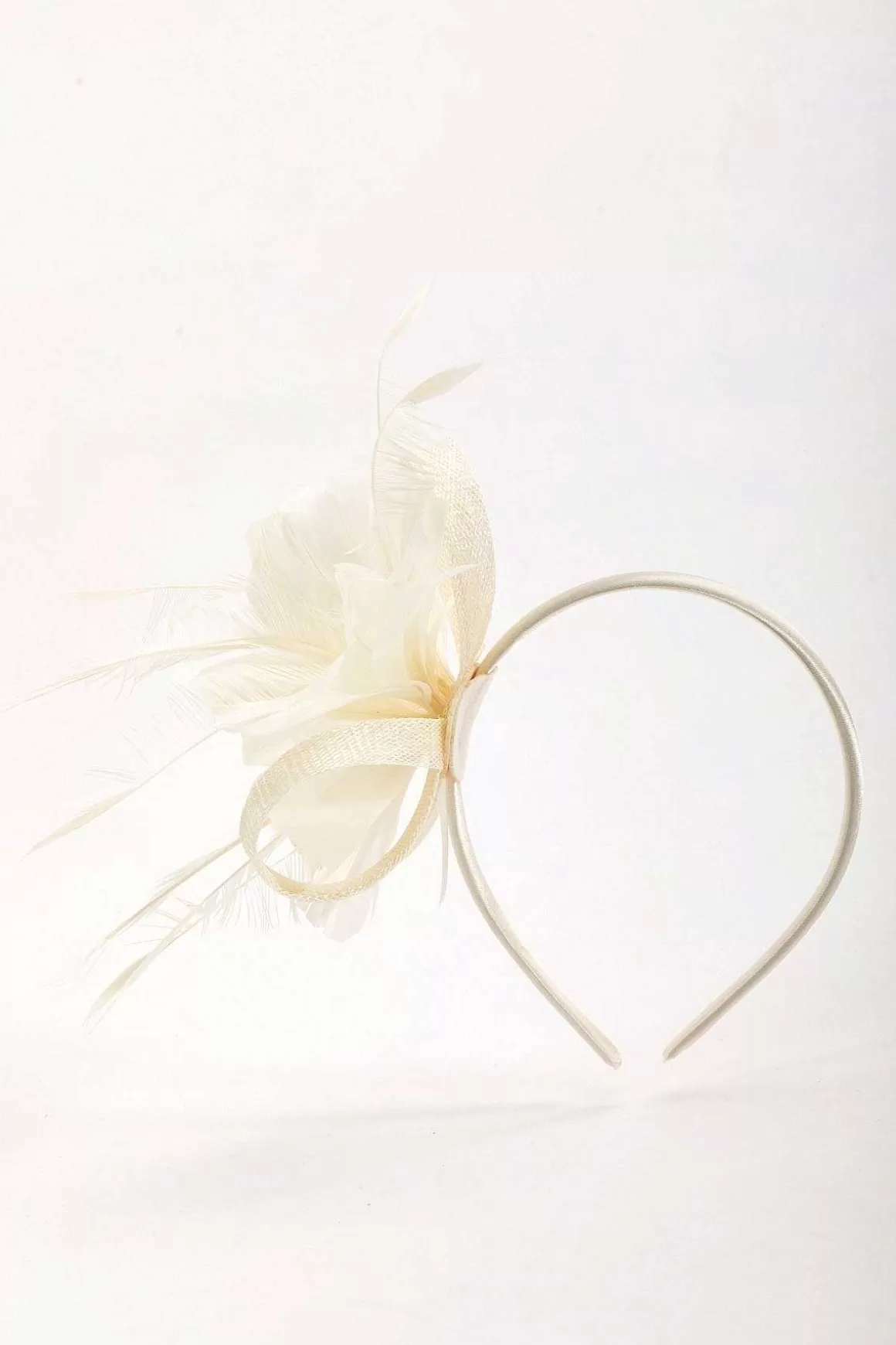 SOUL Accessories Cream Feather Flower Fascinator Cheap