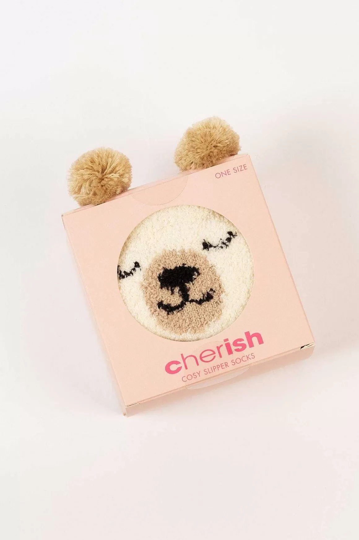 Cherish Accessories Cream Fluffy Boxed Slipper Socks Store