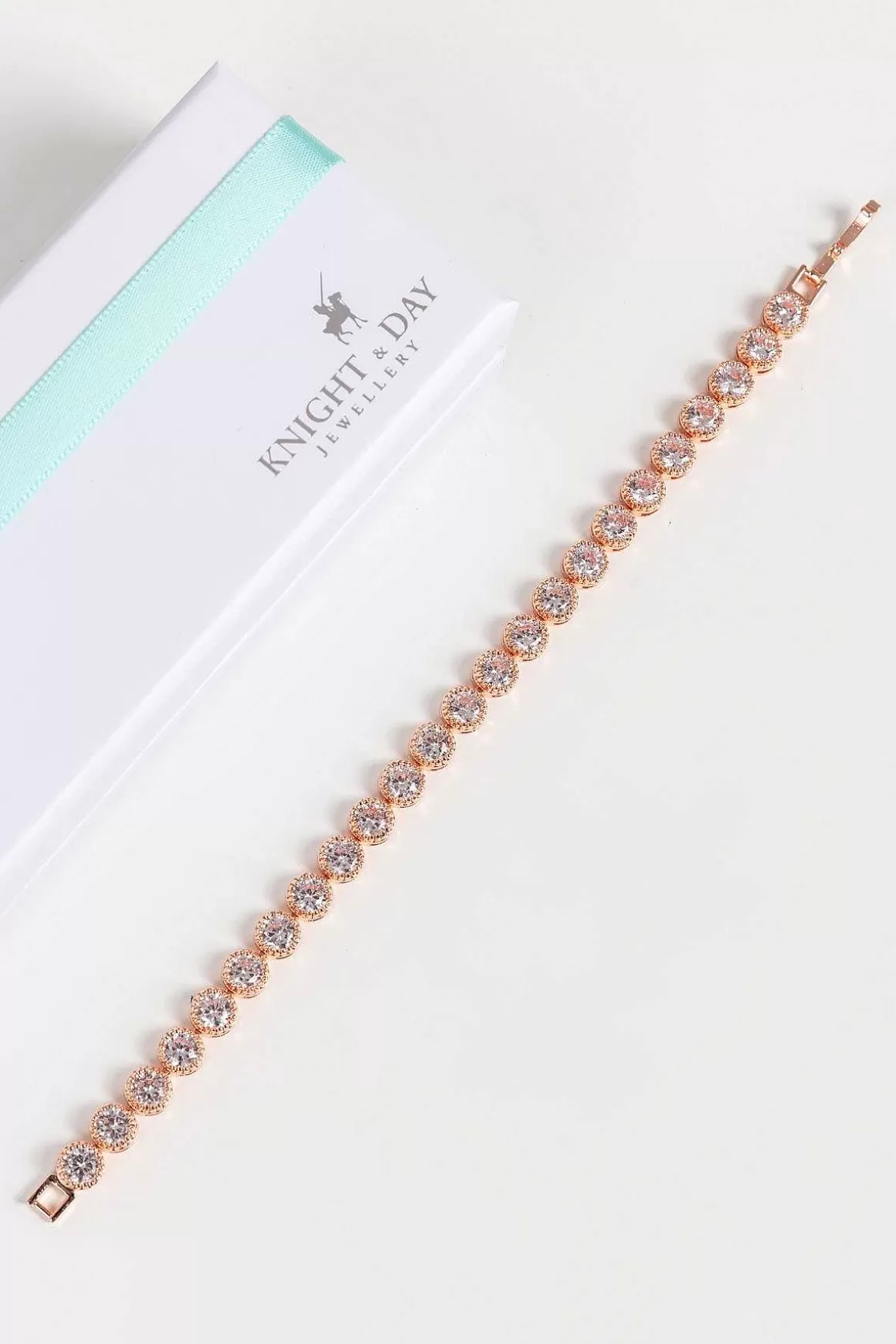 Knight & Day Danna Rose Gold Tennis Bracelet Best Sale