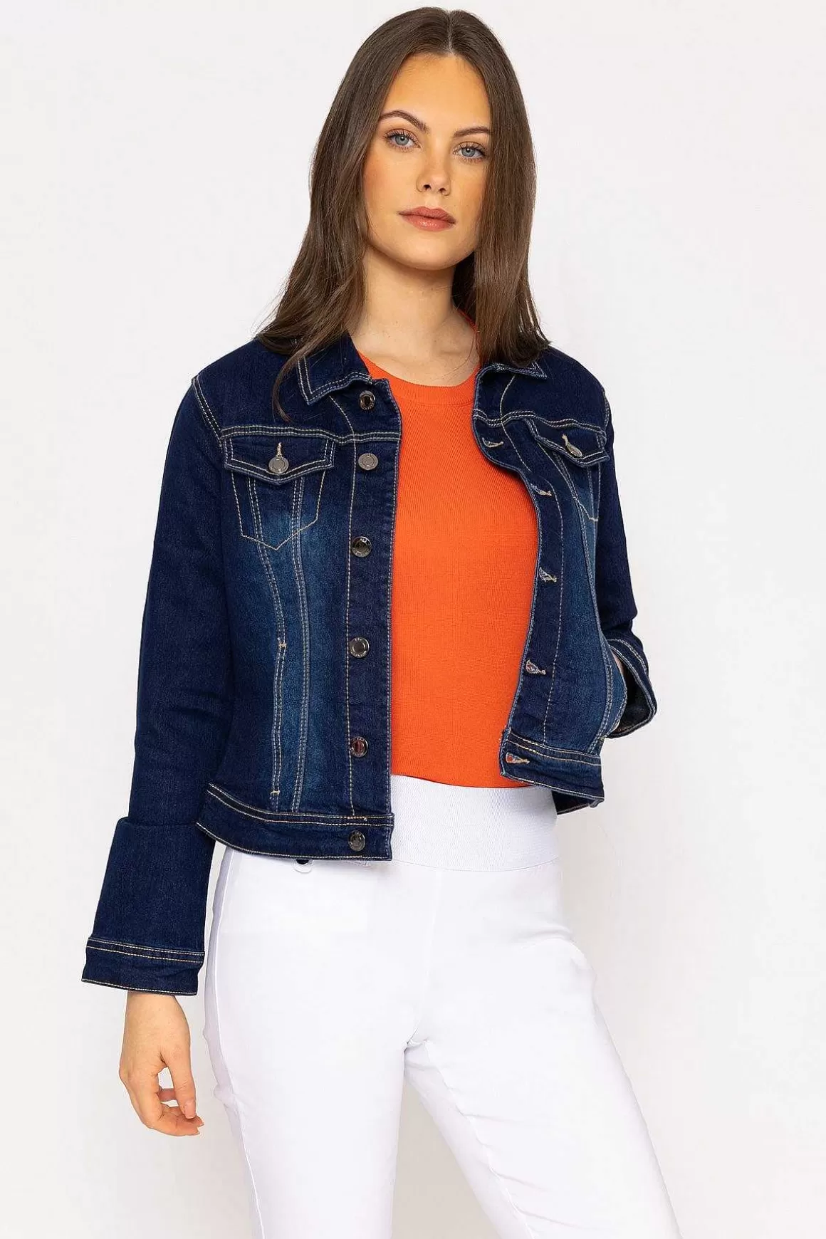 Kelly & Grace Weekend Denim Jacket In Indigo Blue Cheap