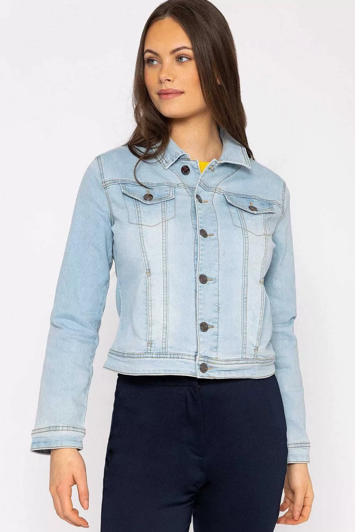 Kelly & Grace Weekend Denim Jacket In Light Blue Clearance