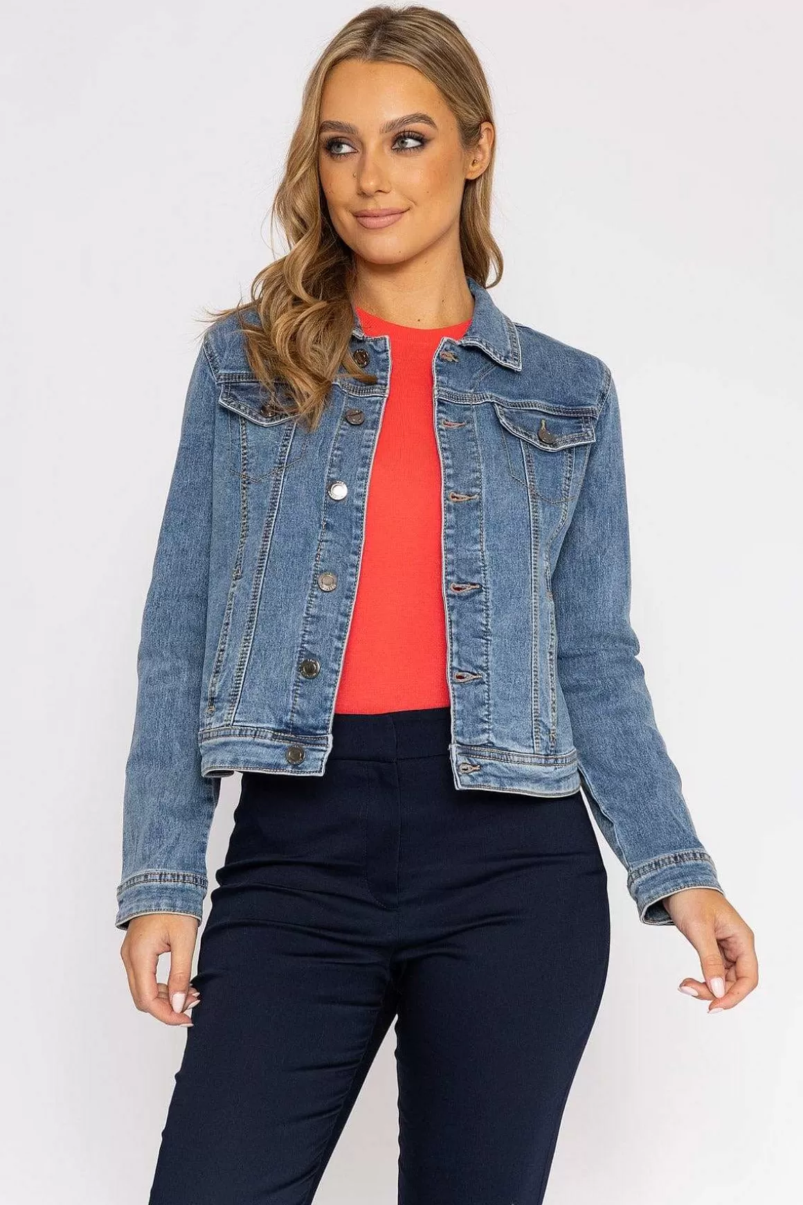 Kelly & Grace Weekend Denim Jacket In Medium Blue Fashion