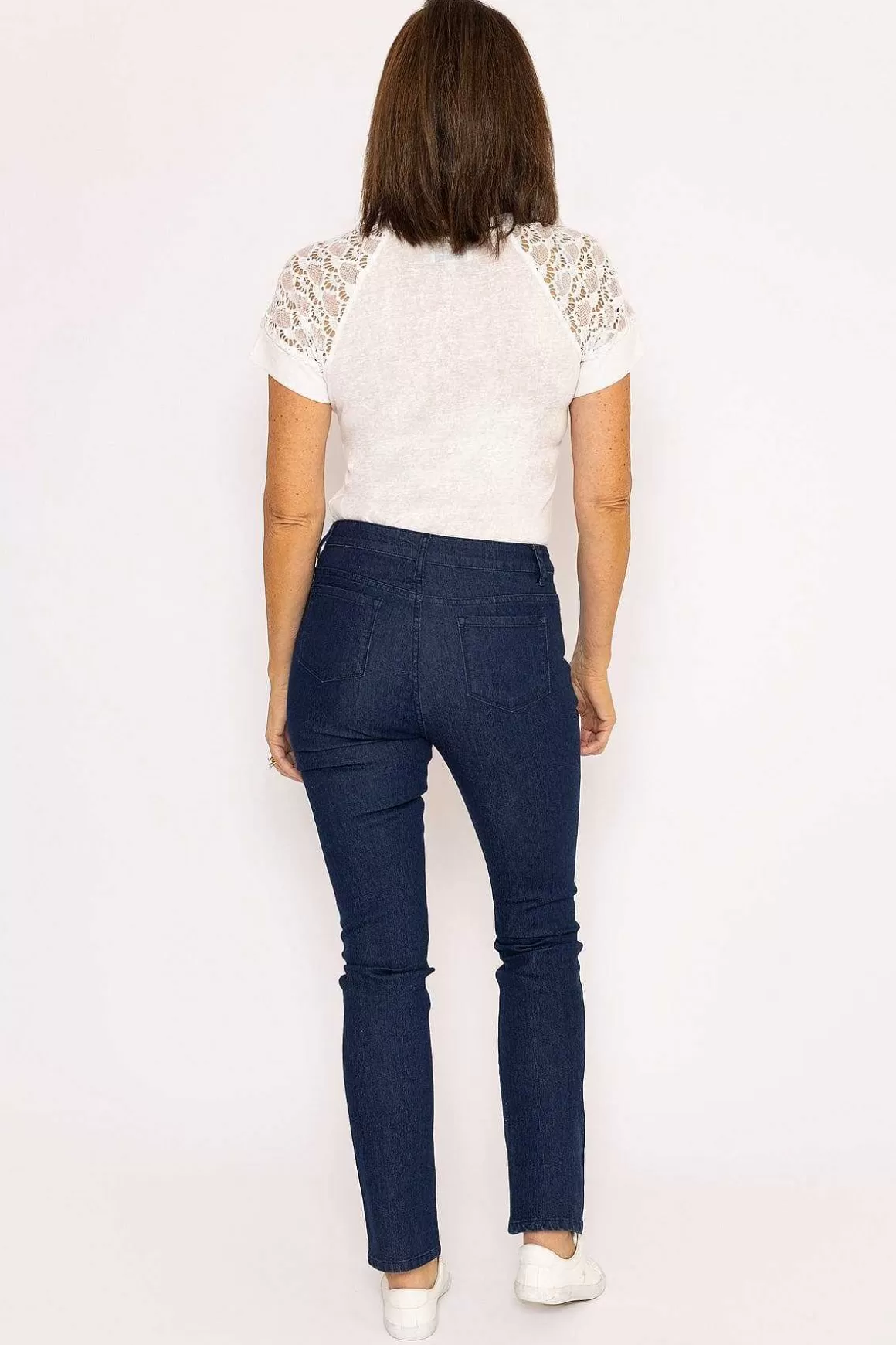 Voulez Vous Denim Jeans With Stitch Detail In Navy Hot