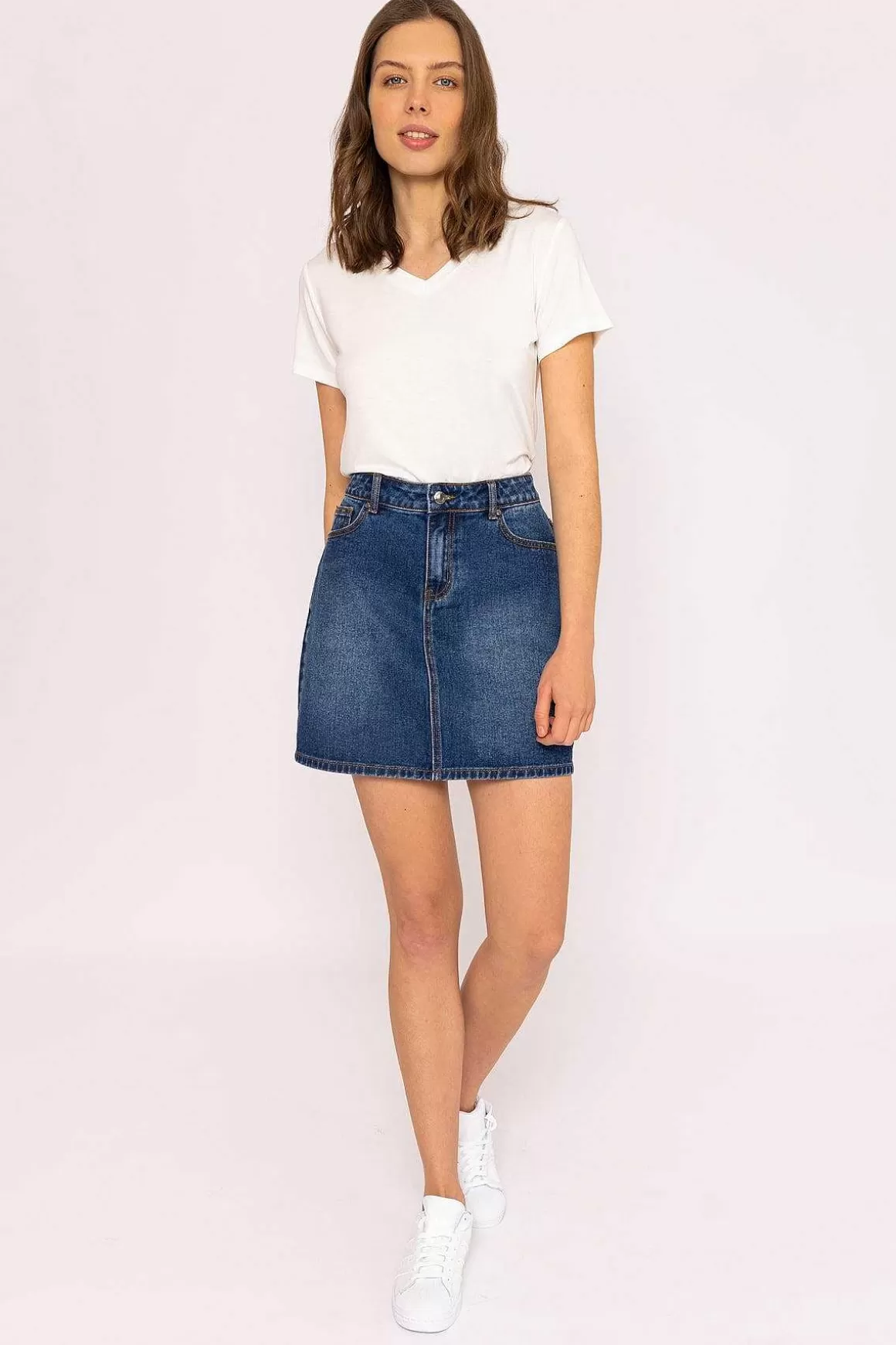 Kelly & Grace Weekend Denim Skirt In Indigo Flash Sale