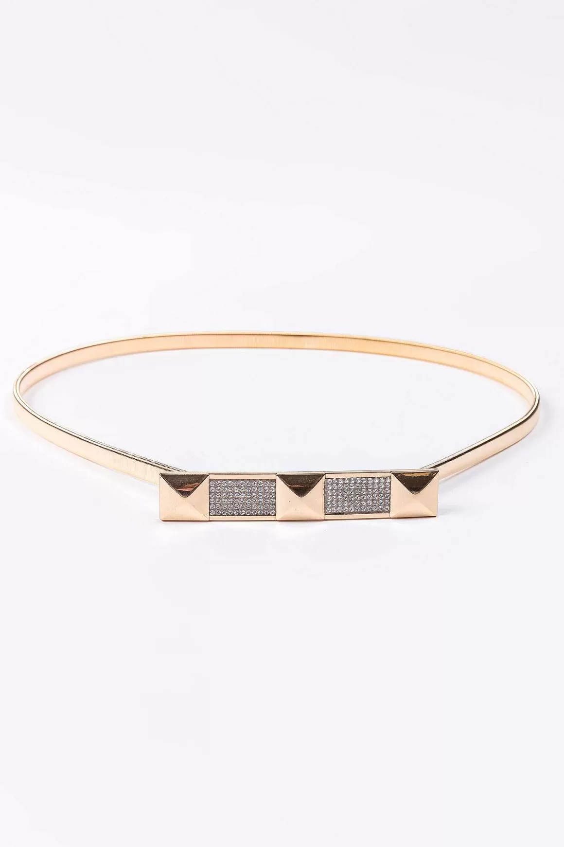 SOUL Accessories Diamante Detail Stretch Belt In Gold Shop