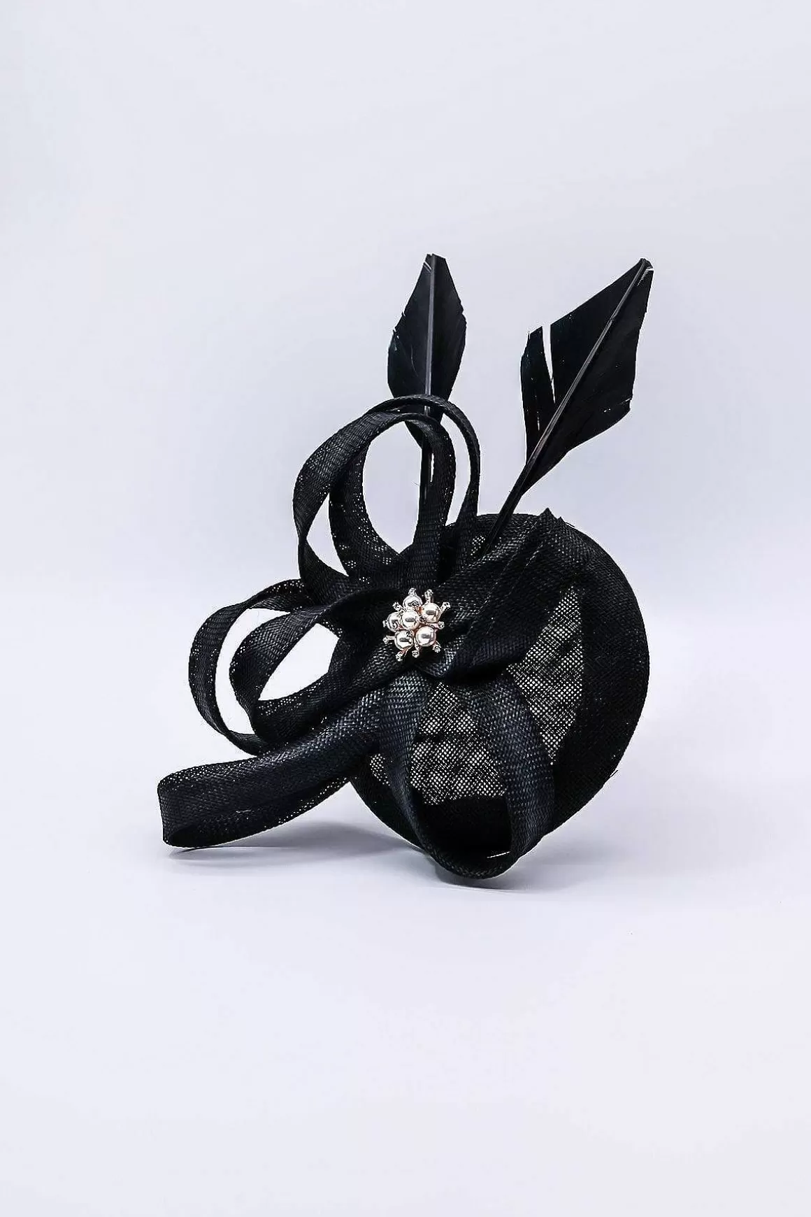 SOUL Accessories Diamante Feature Fascinator In Black New