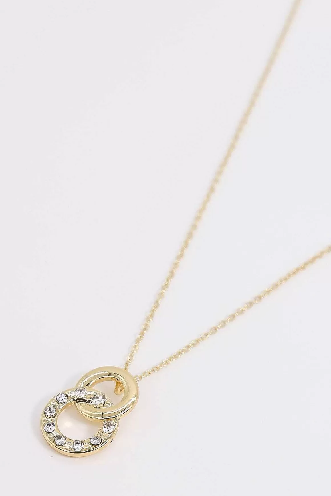 Joularie Double Circle Necklace In Gold Online