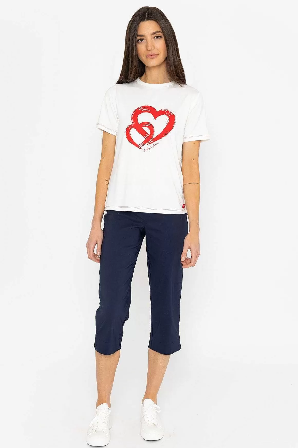 Kelly & Grace Weekend Double Heart Print T-Shirt Store