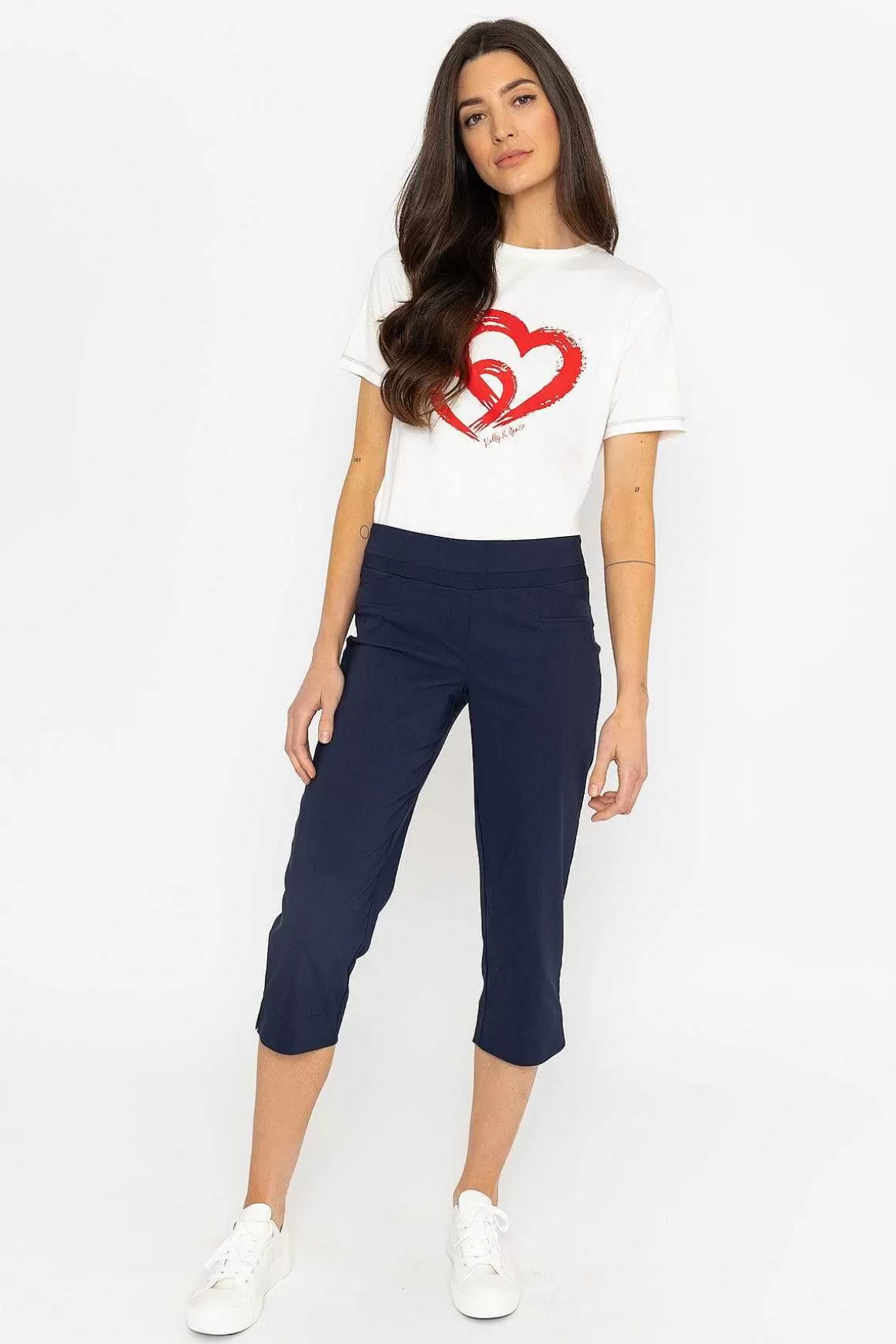 Kelly & Grace Weekend Double Heart Print T-Shirt Store