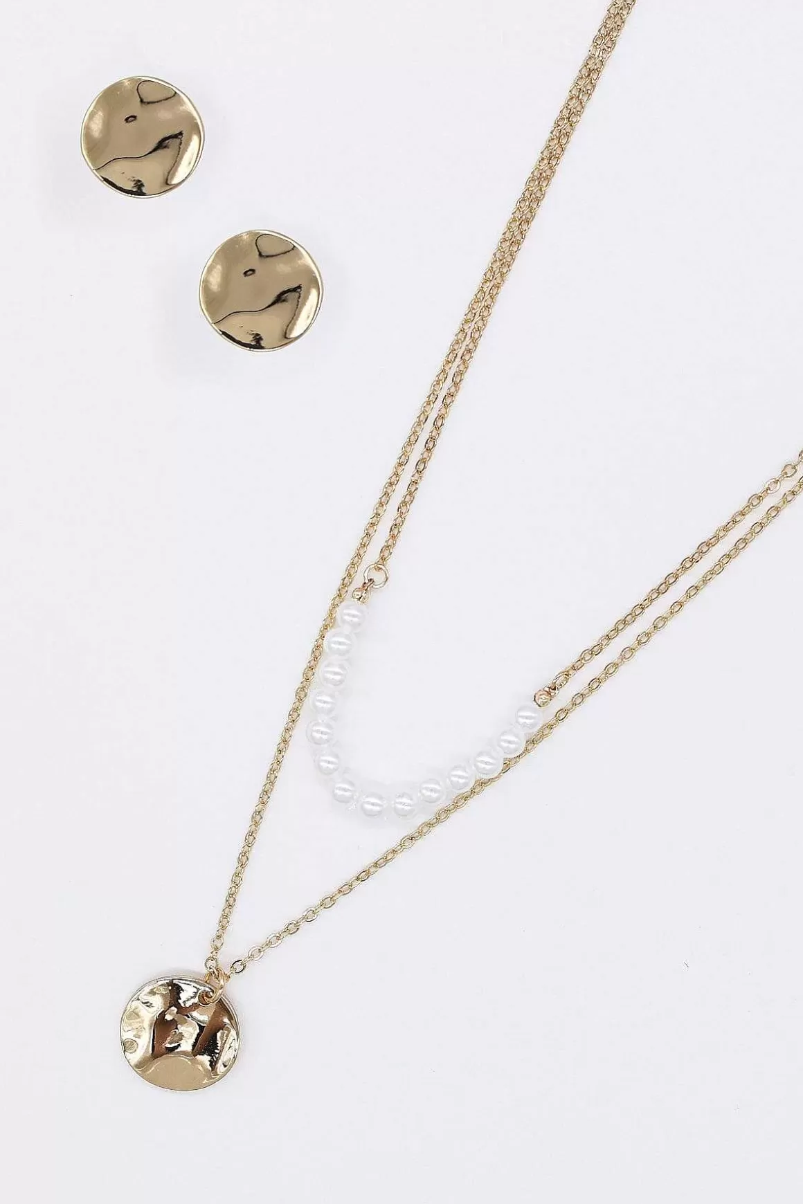 Joularie Double Strand Coin Pendant Necklace In Gold Best