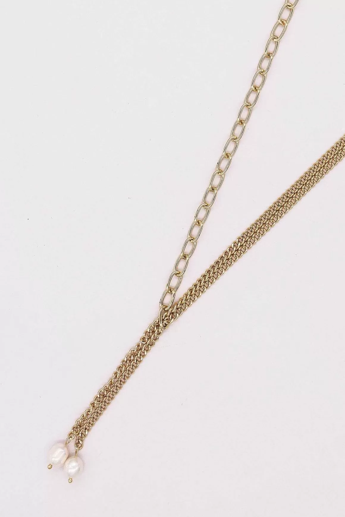 Joularie Double Strand Pearl Drop Chain Cheap