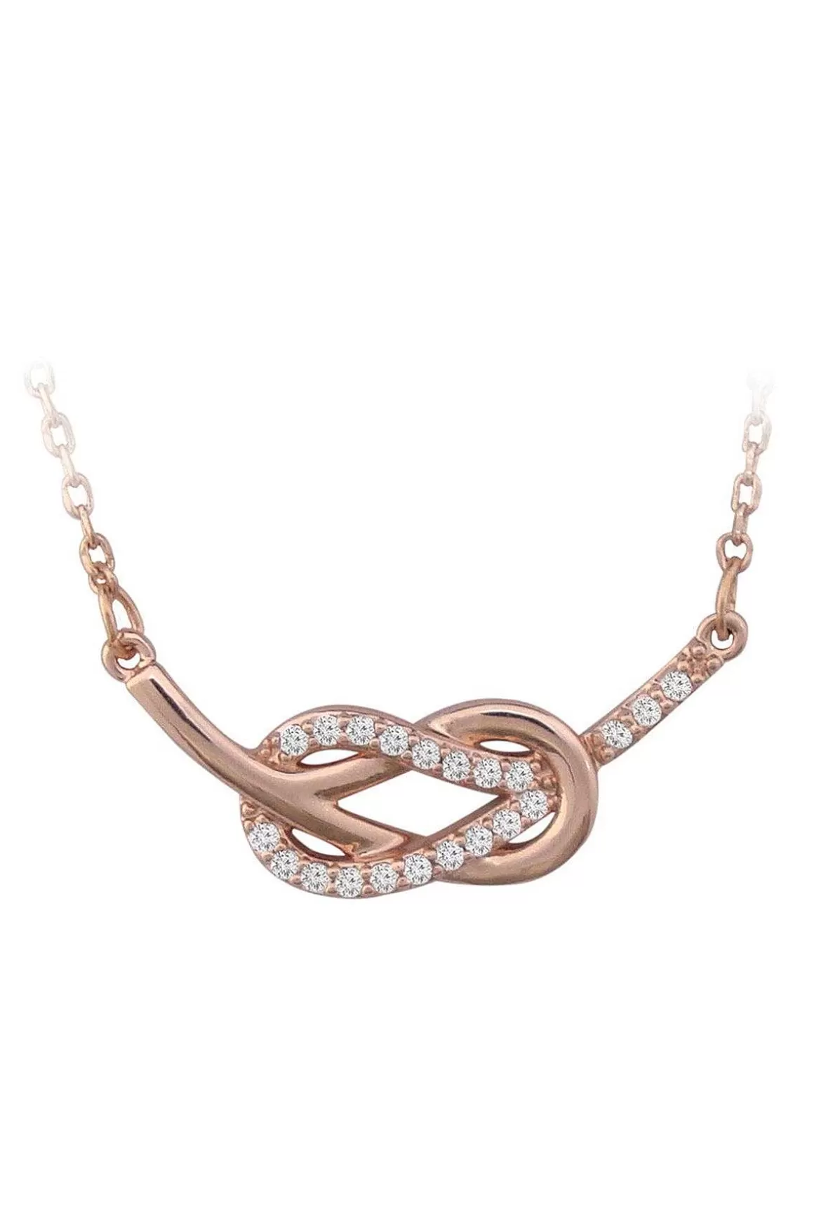 Tipperary Crystal Jewellery Double Swirl Hammock Pendant In Rose Gold Discount