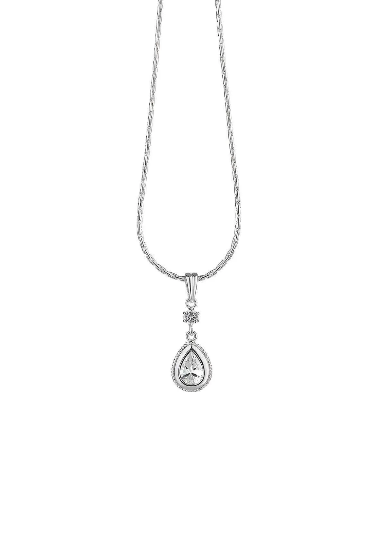 Newbridge Silverware Jewellery Drop Pendant Clear Stone New