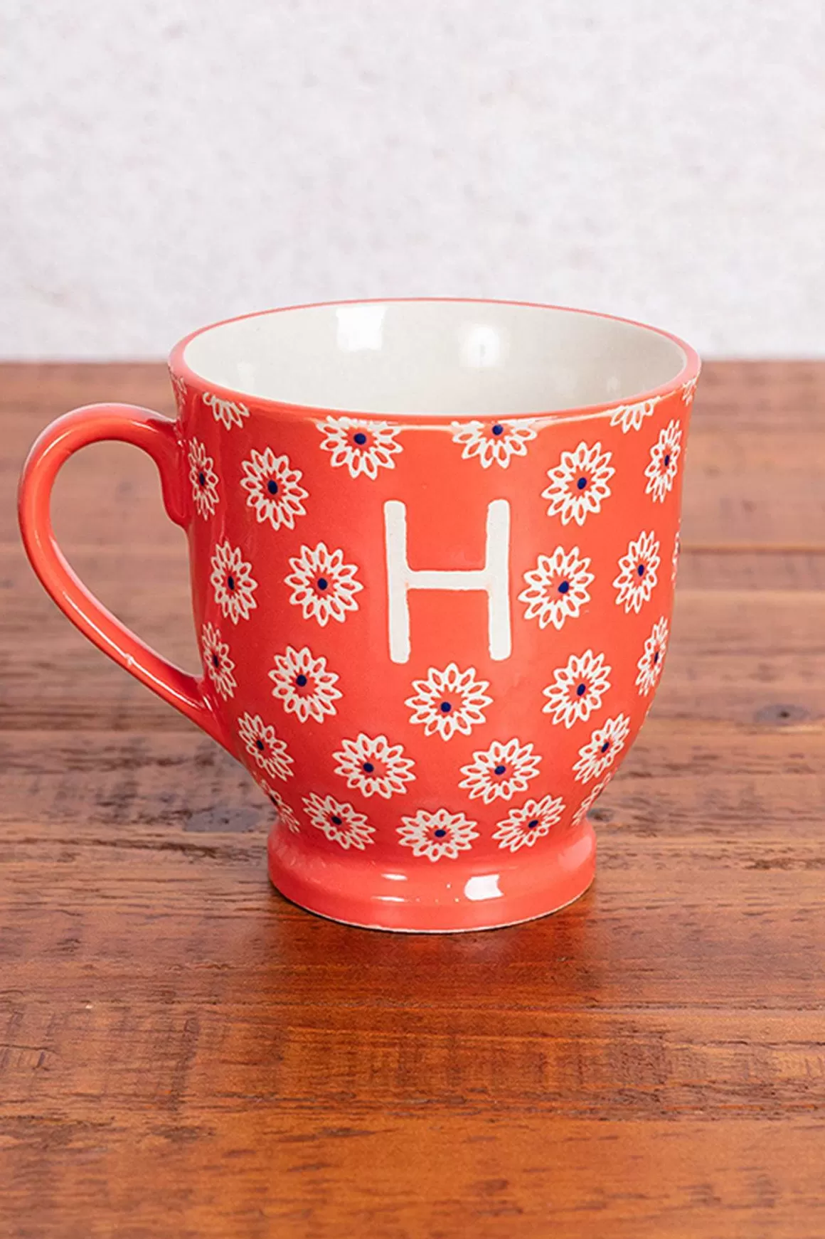 Eclectic Alphabet Mug H New