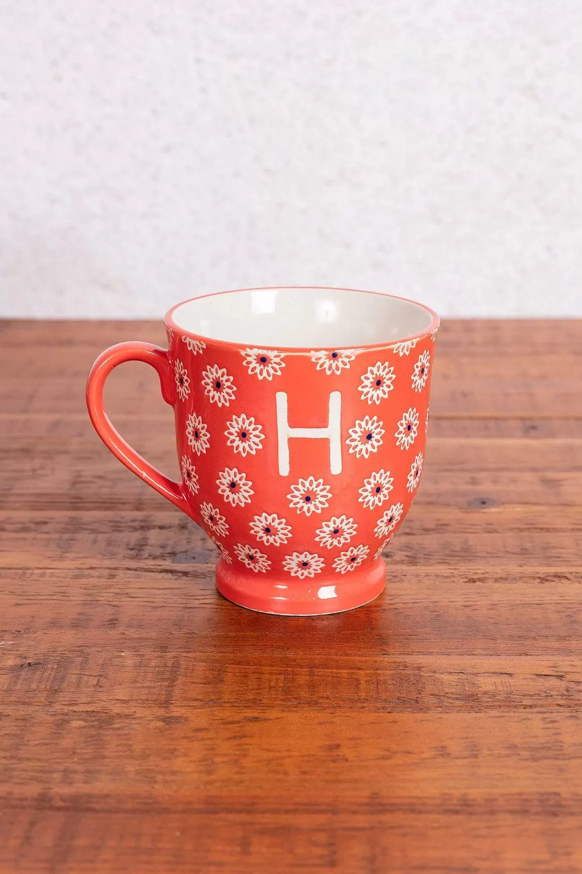 Eclectic Alphabet Mug H New