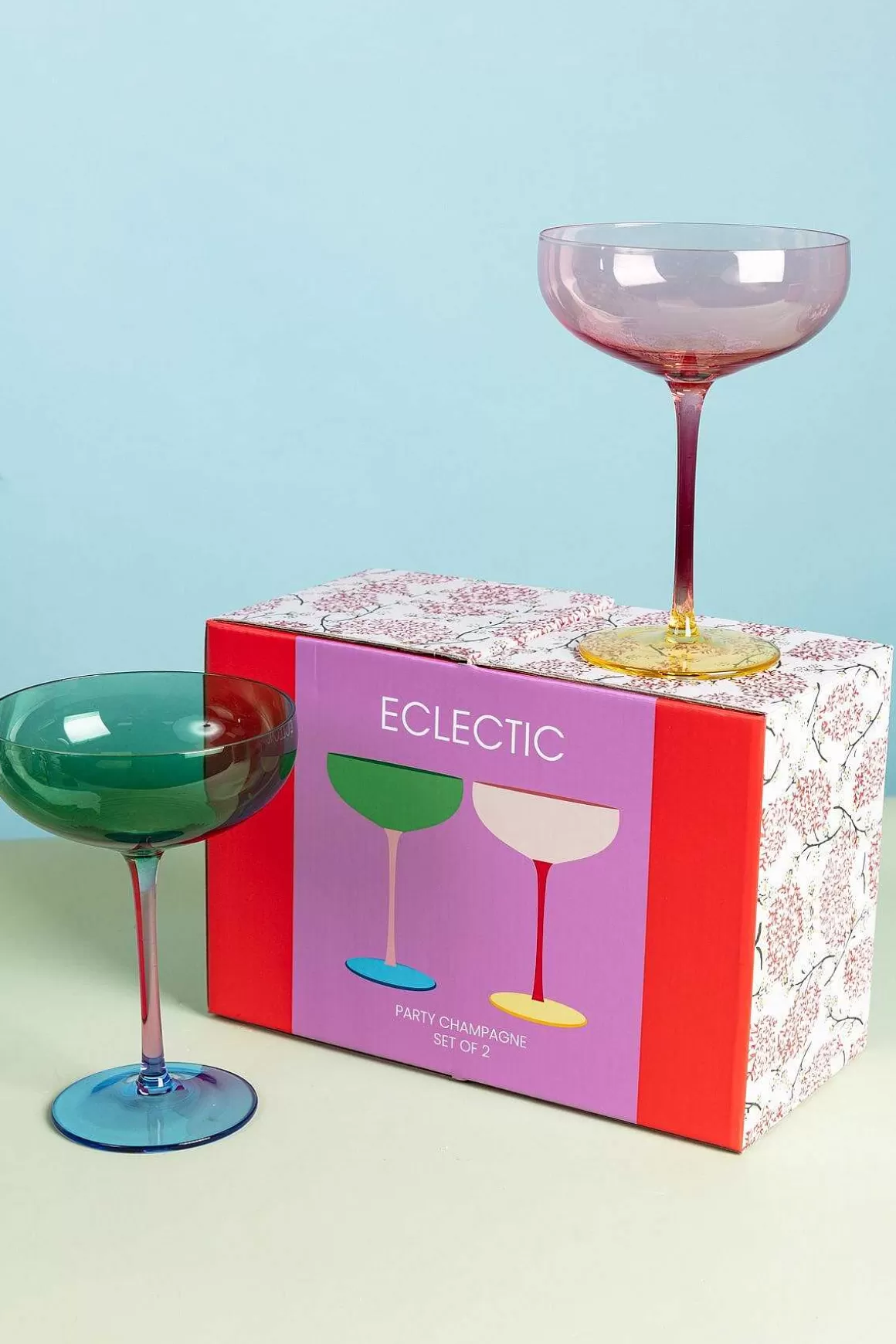 Eclectic Champagne Saucer Set Of 2 Store