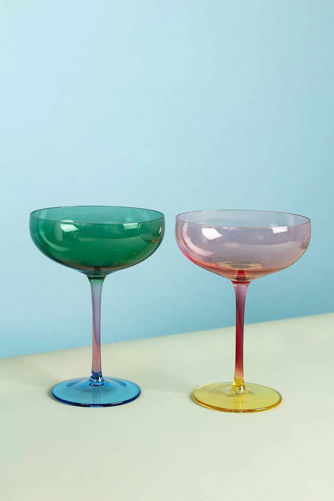 Eclectic Champagne Saucer Set Of 2 Store