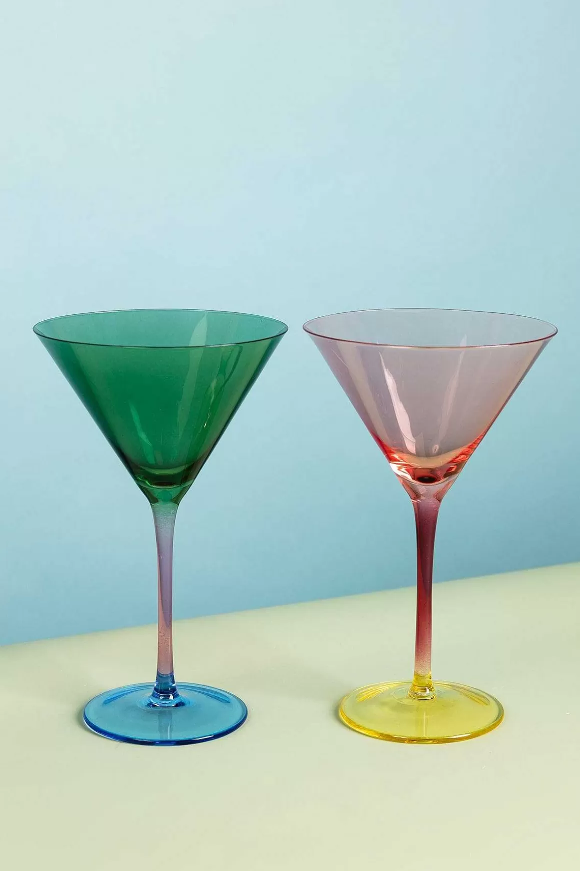 Eclectic Martini Glass Set Of 2 Hot