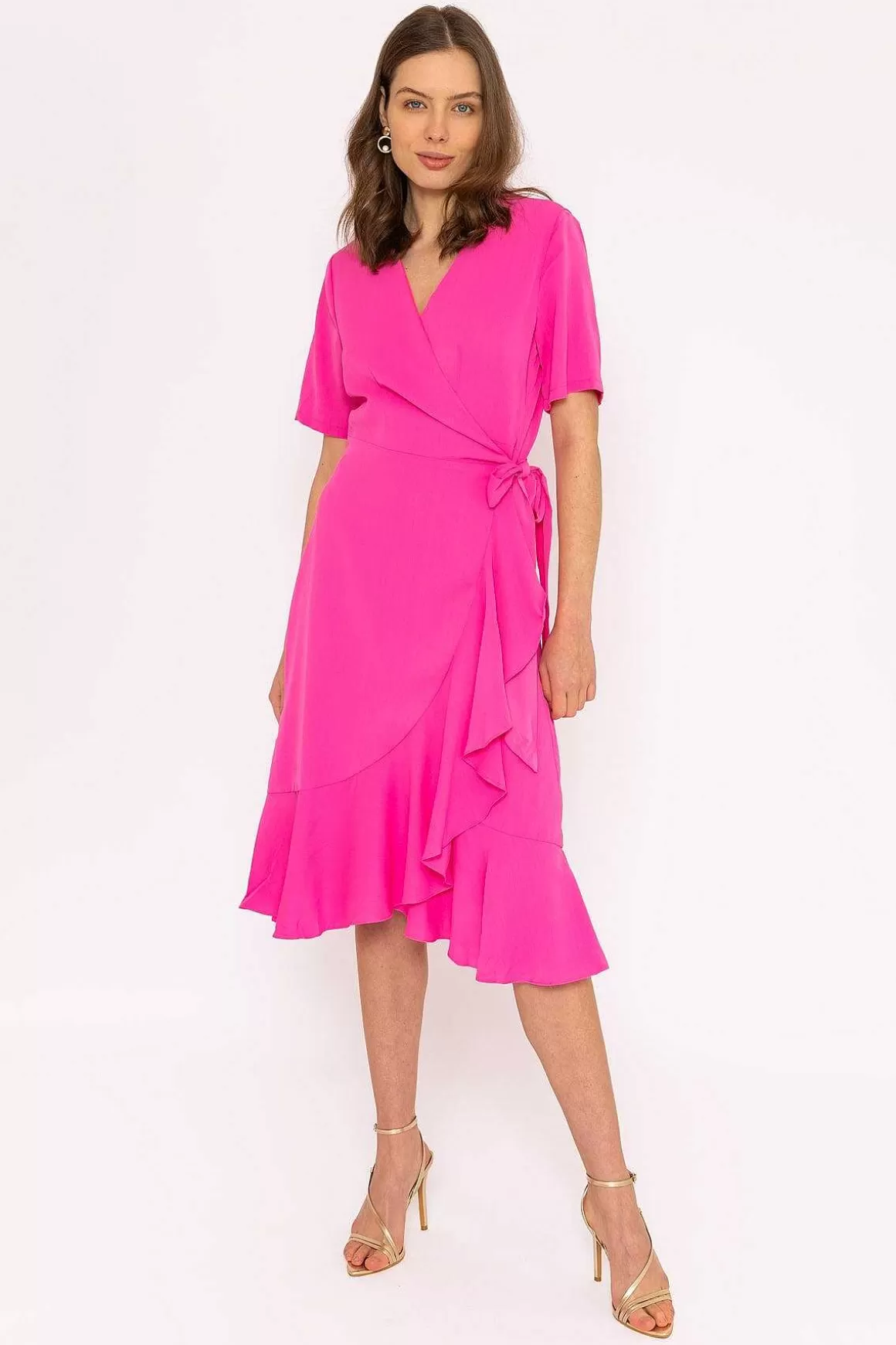 Rowen Avenue Ella Midi Dress In Fuchsia Cheap