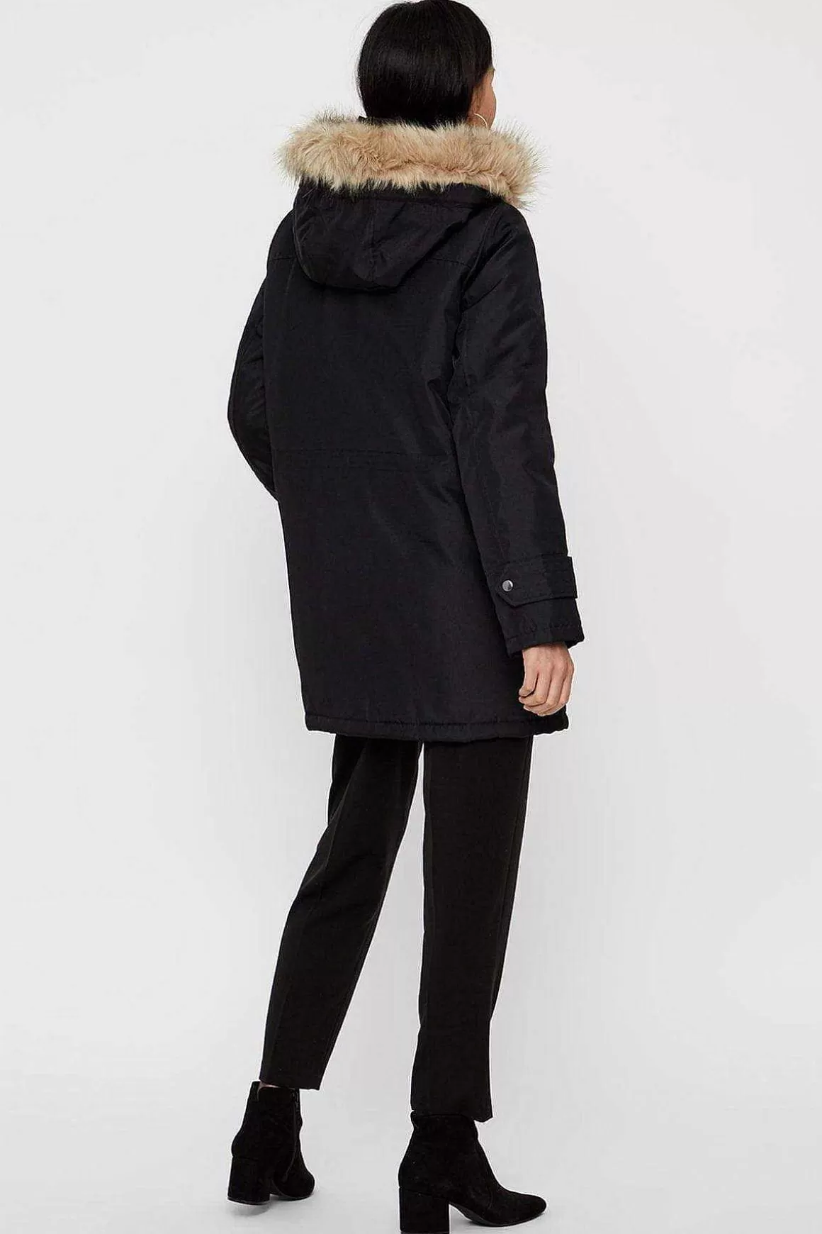 Vero Moda Excursion Parka In Black Cheap