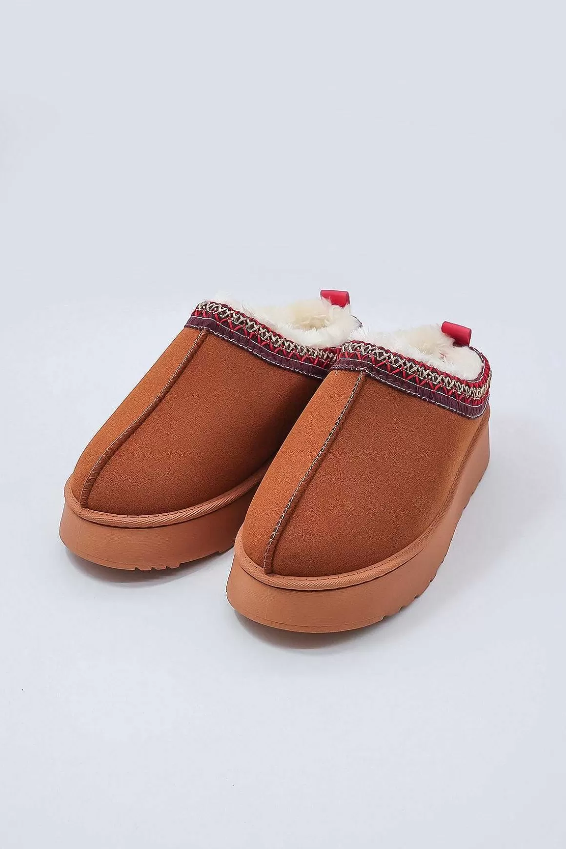 Cherish Accessories Faux Fur Cosy Slippers In Tan Online