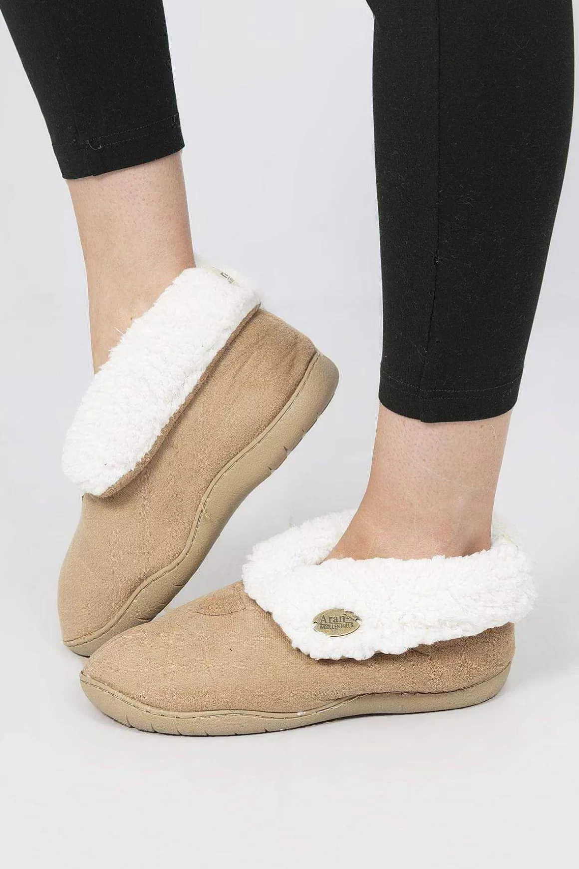 Aran Woollen Mills Faux Suede Adult Slipper Boots Fashion