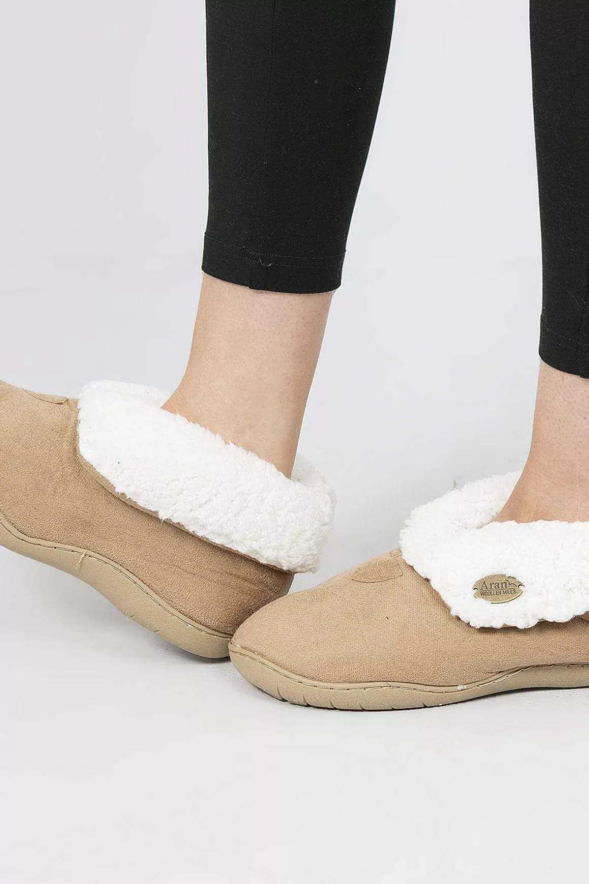 Aran Woollen Mills Faux Suede Adult Slipper Boots Fashion