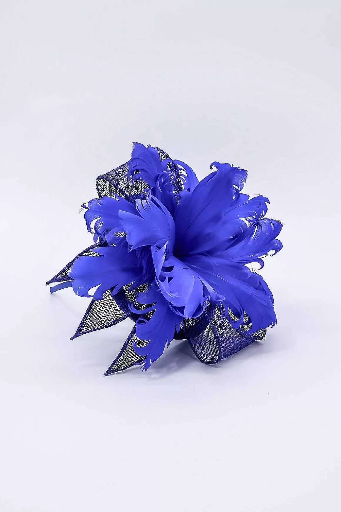 SOUL Accessories Feather And Flower Fascinator In Cobalt Cheap