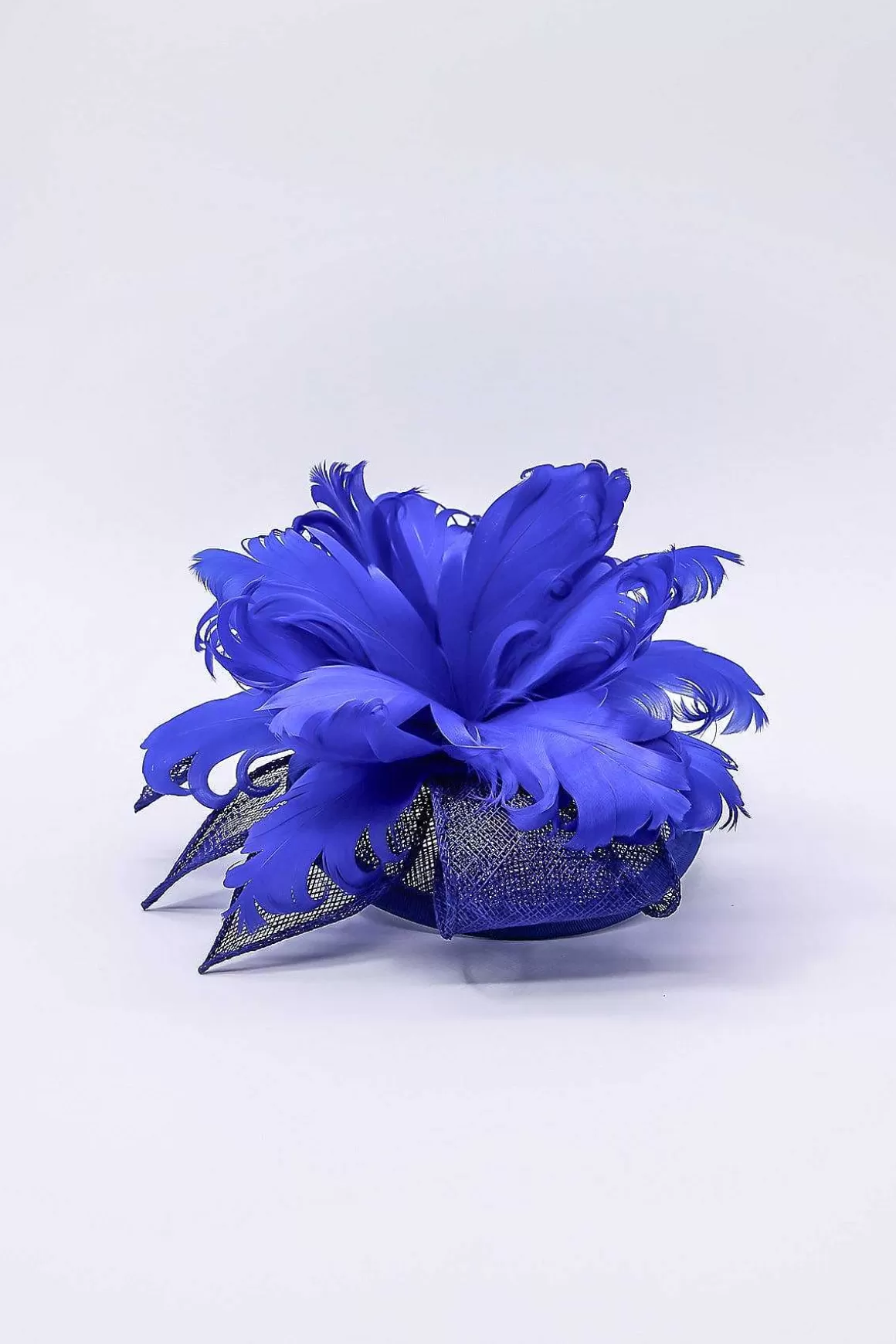 SOUL Accessories Feather And Flower Fascinator In Cobalt Cheap